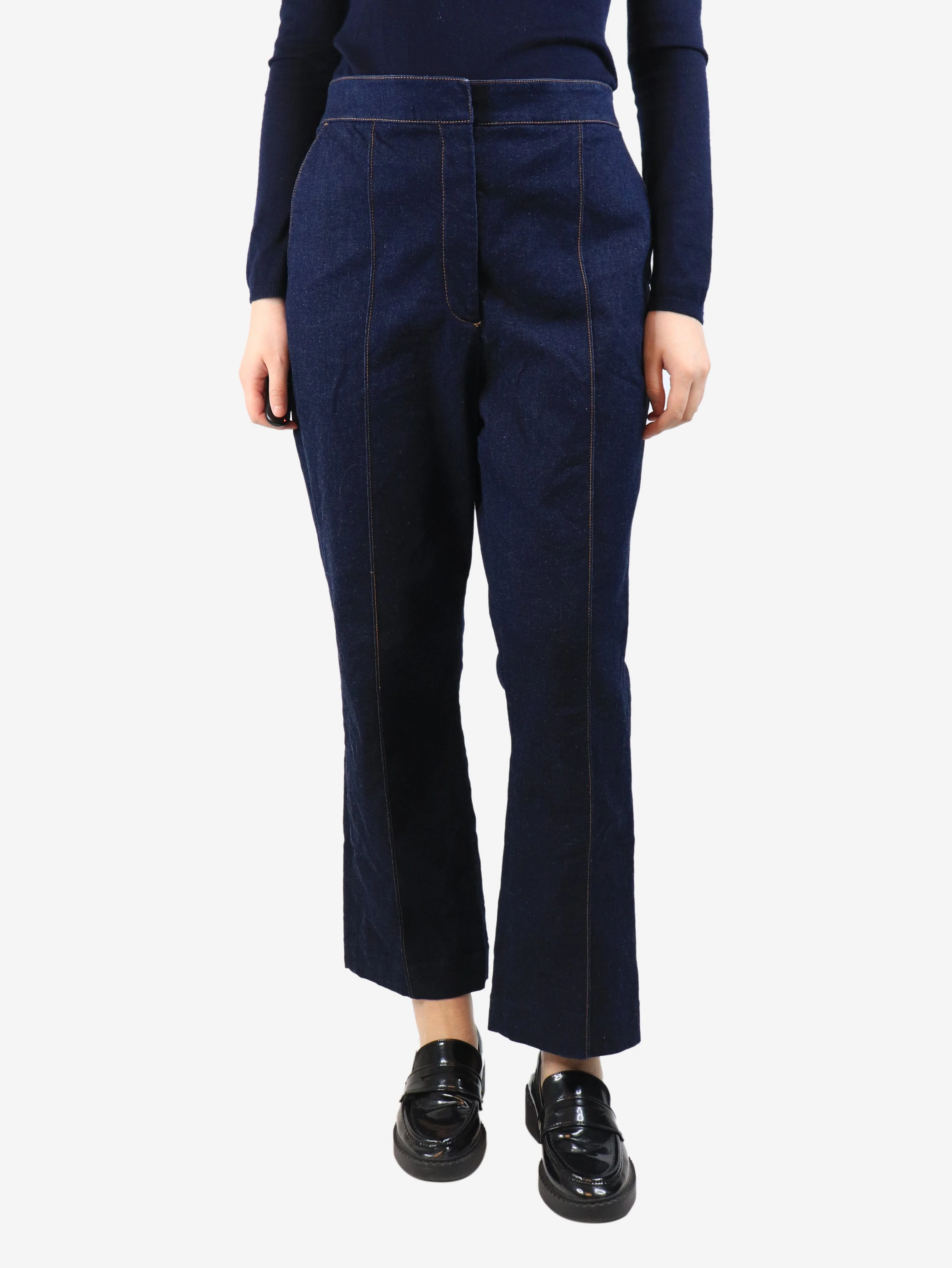 Dark-wash denim jeans - size UK 16