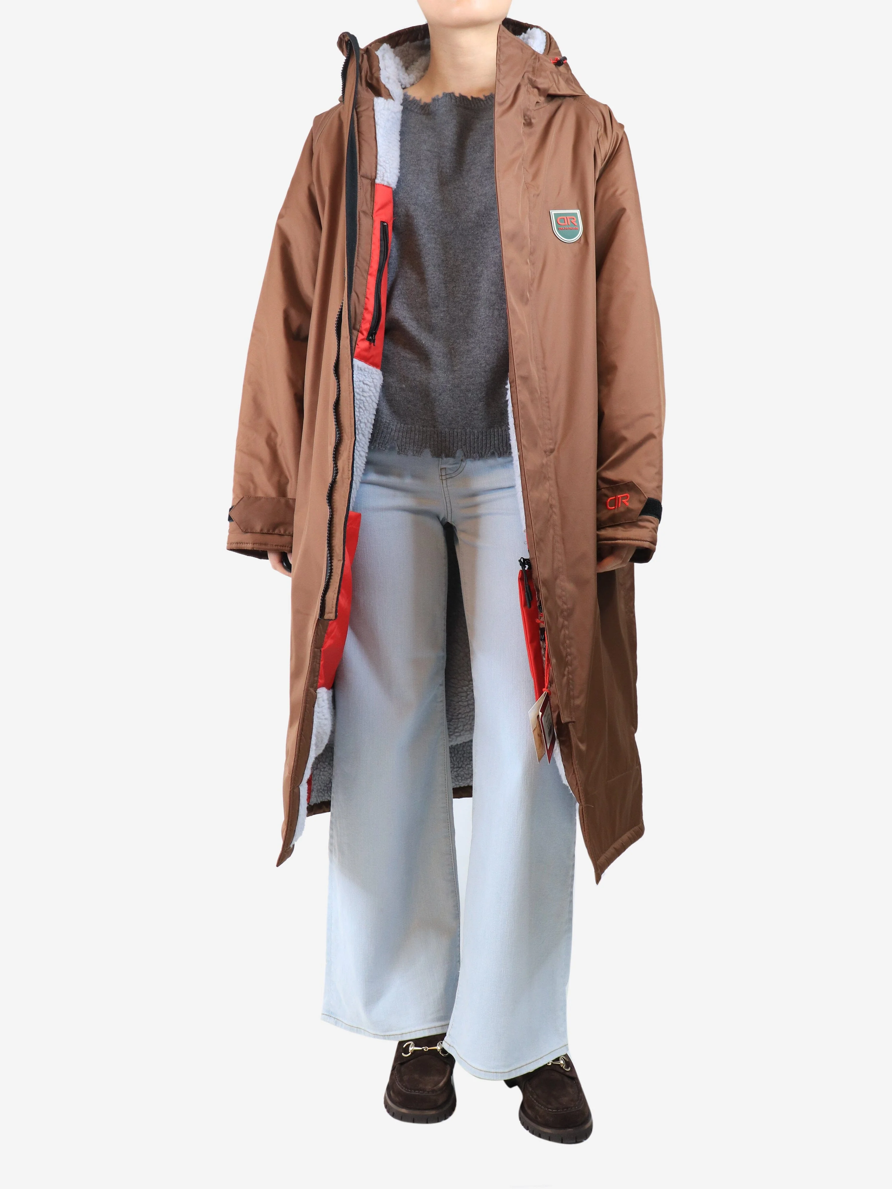 Brown Beaufort hooded coat - size M - Image 3