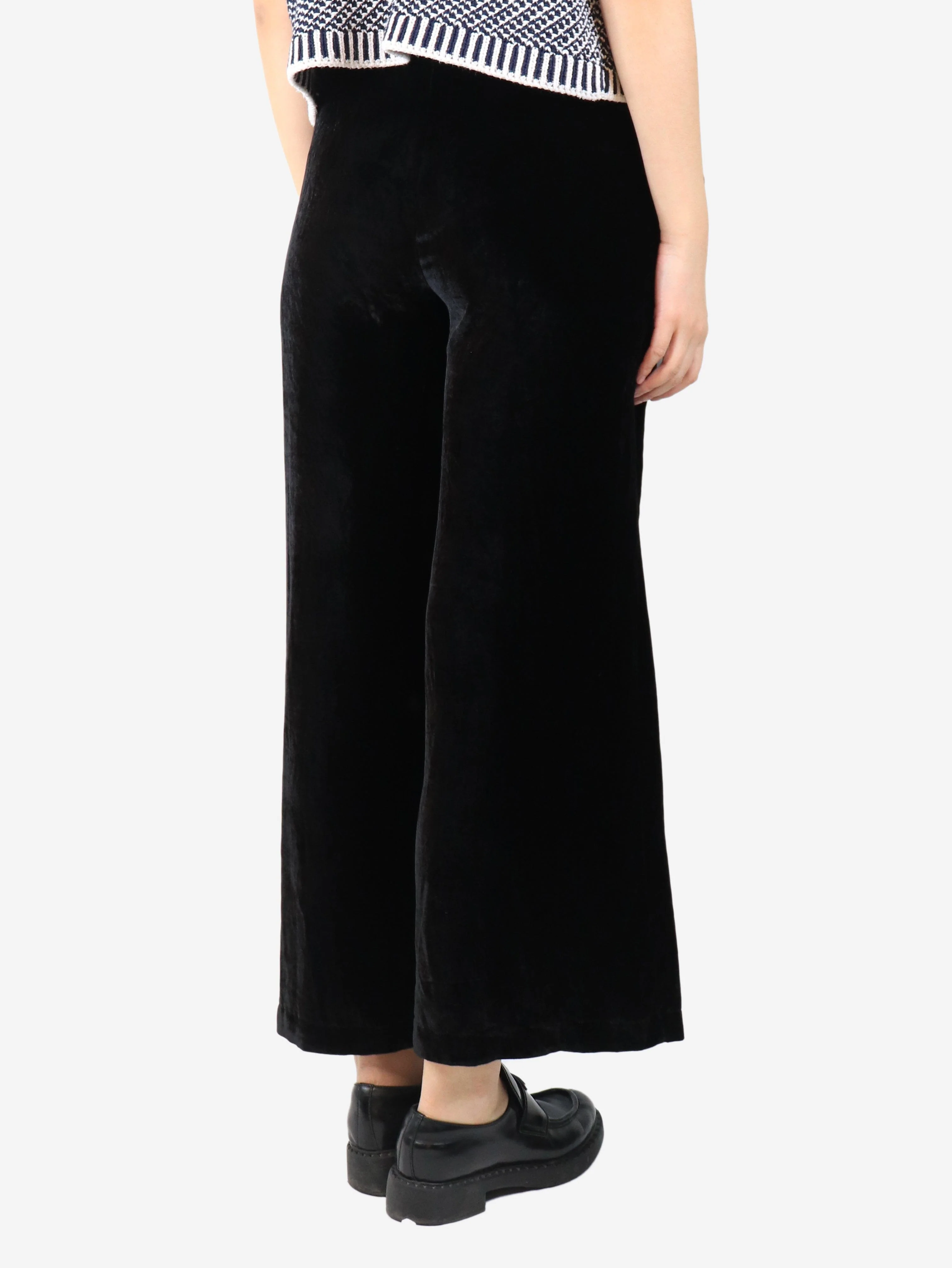 Black velvet trousers - size M - Image 3