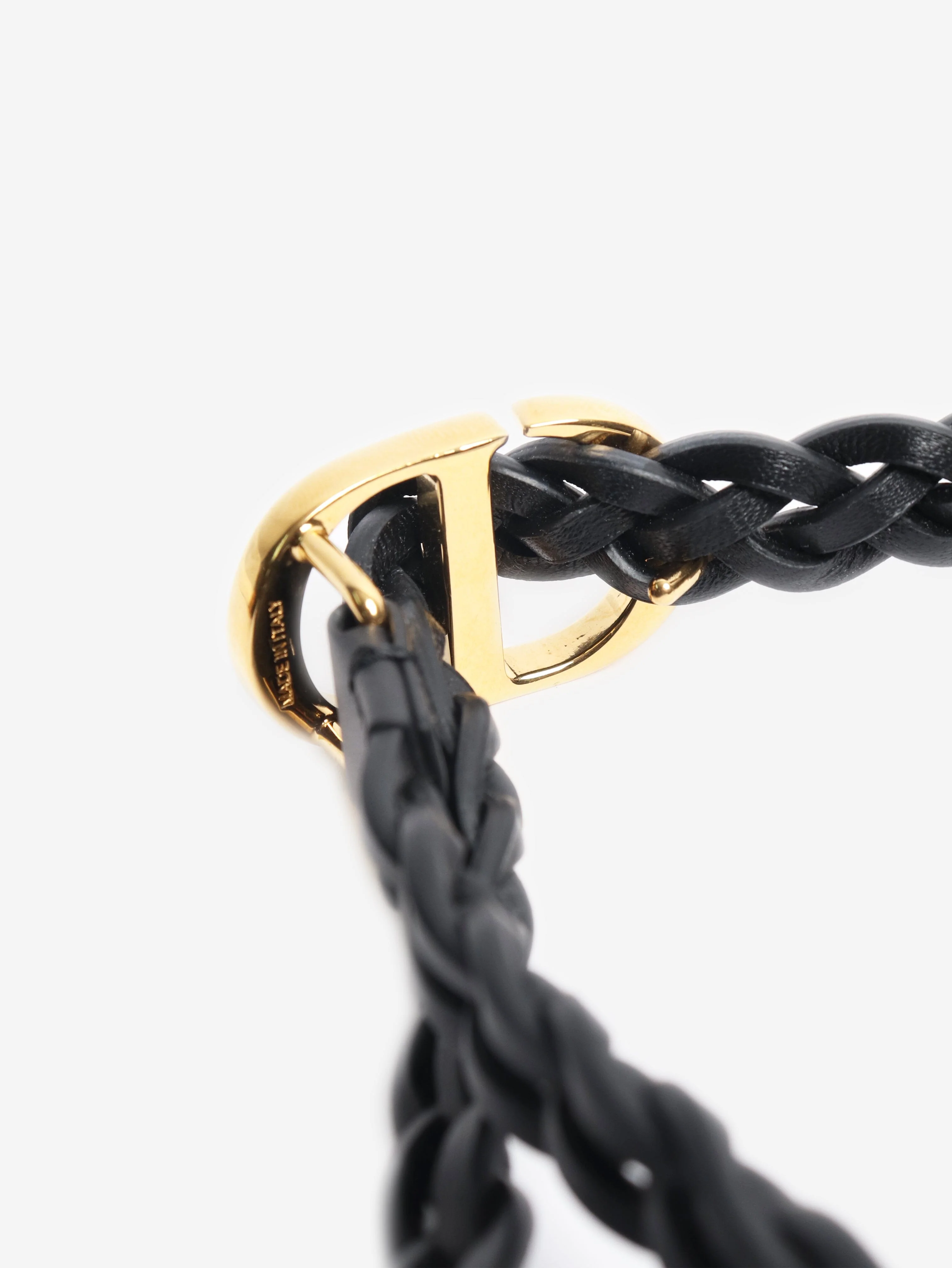 Black braided leather double belt - Image 6