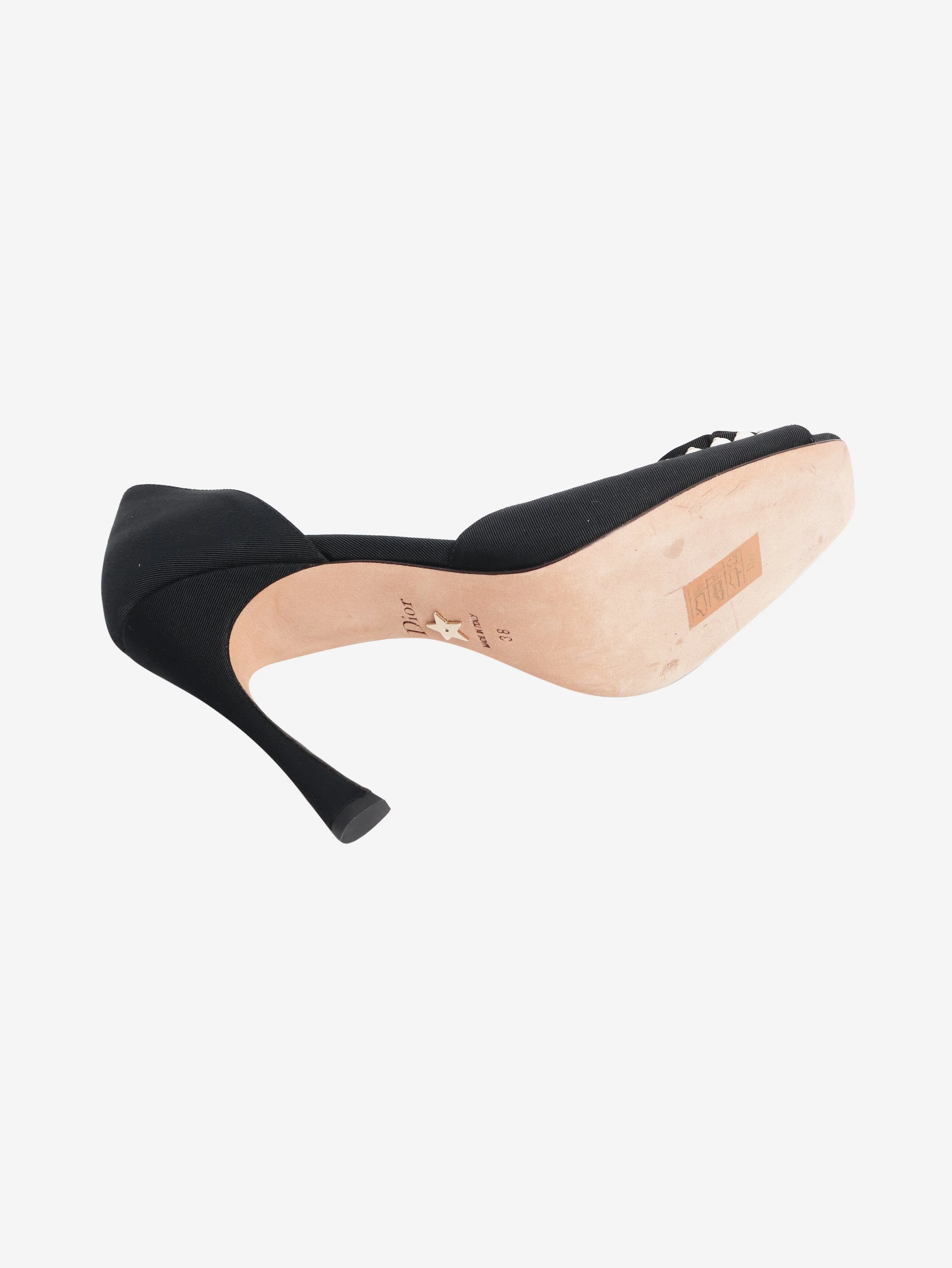 Black rose peep-toe pumps - size EU 38 - Image 5