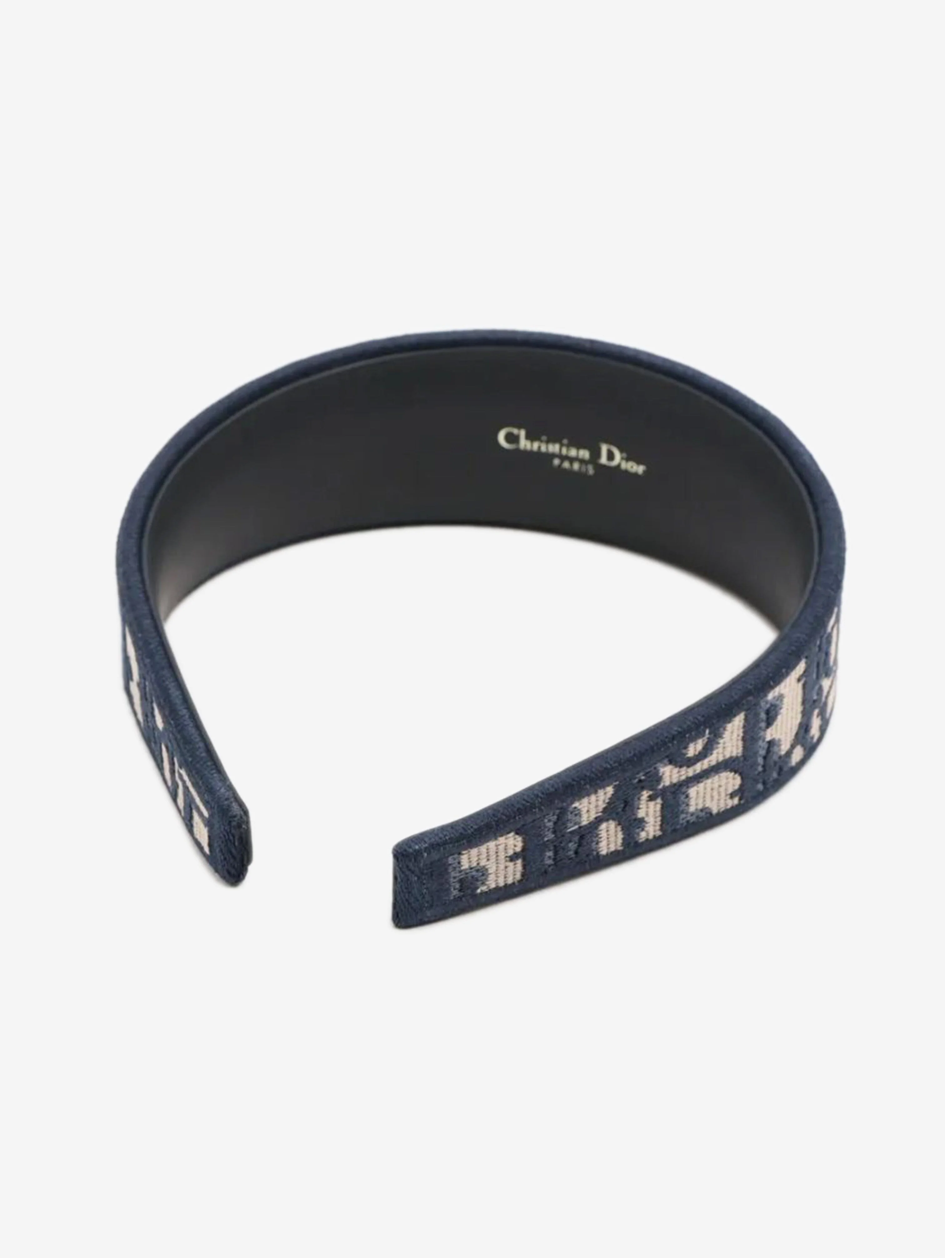 Blue Oblique Dior headband - Image 2