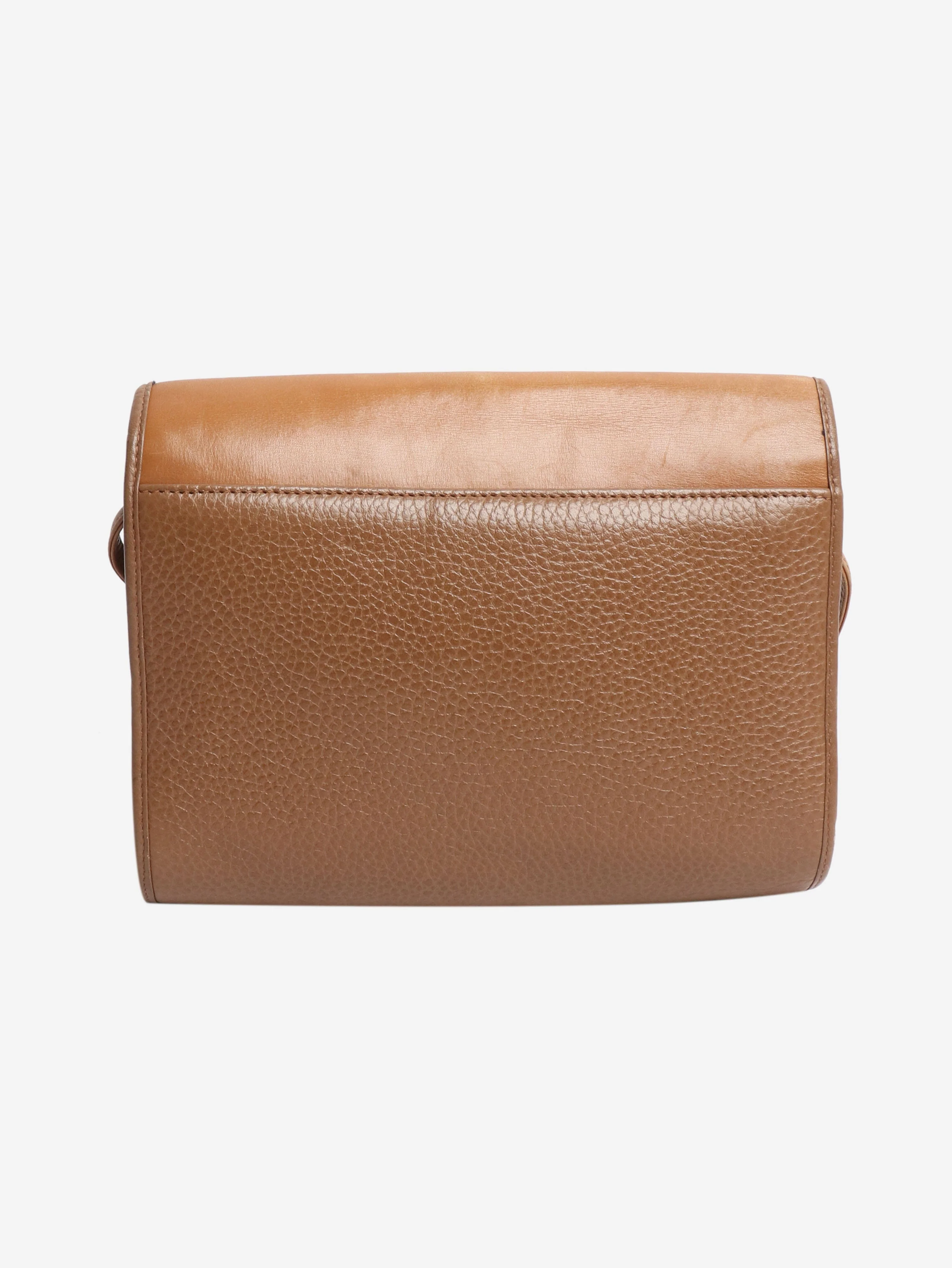 Brown vintage leather shoulder bag - Image 3