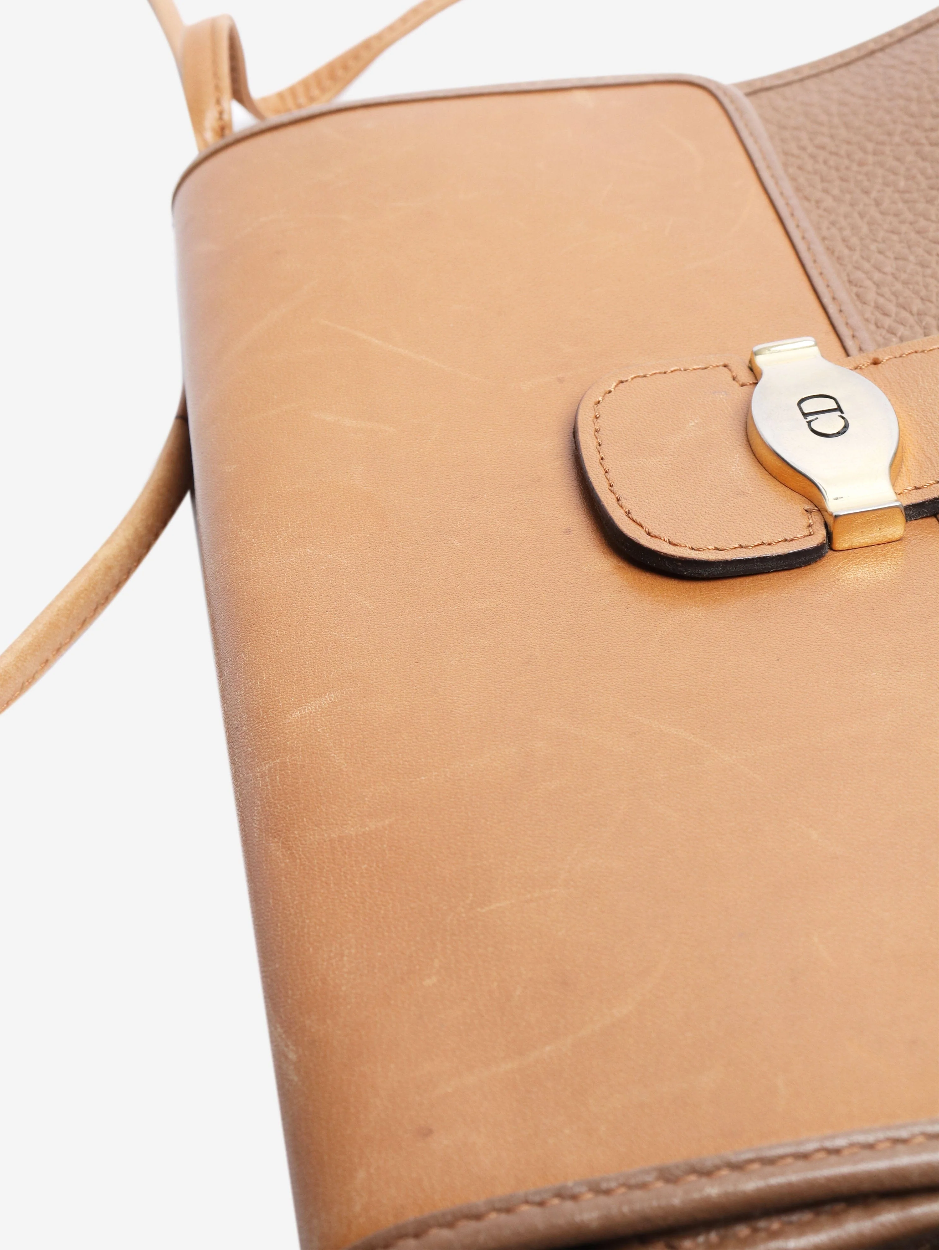 Brown vintage leather shoulder bag - Image 7
