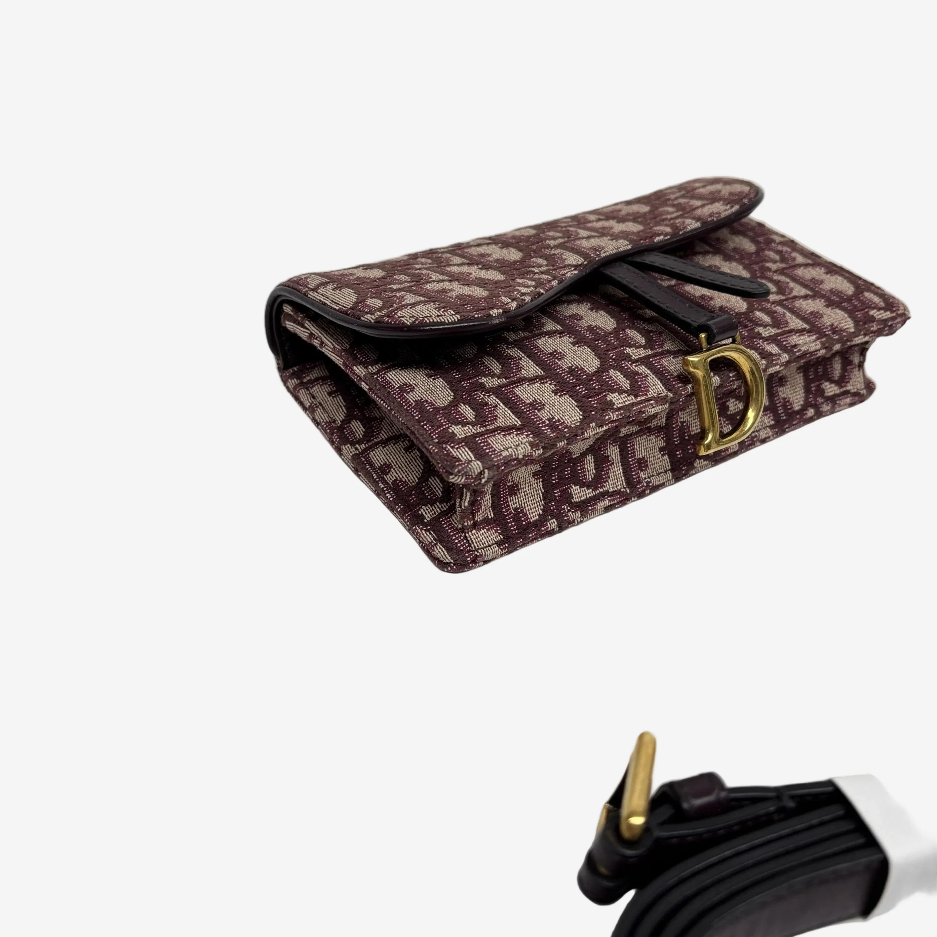 Burgundy 2019 mini Saddle belt bag - Image 5
