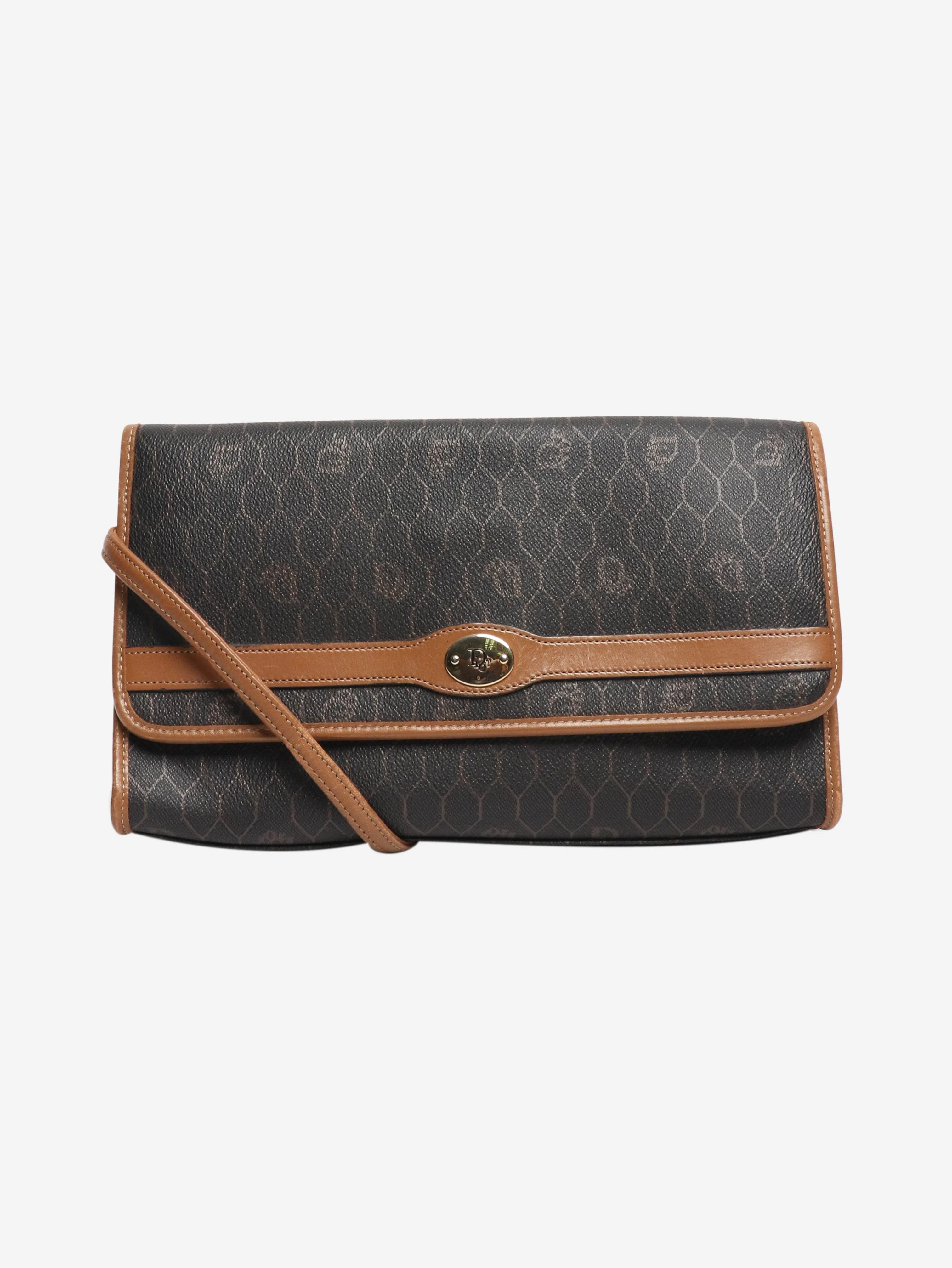 Dark brown Honeycomb shoulder bag