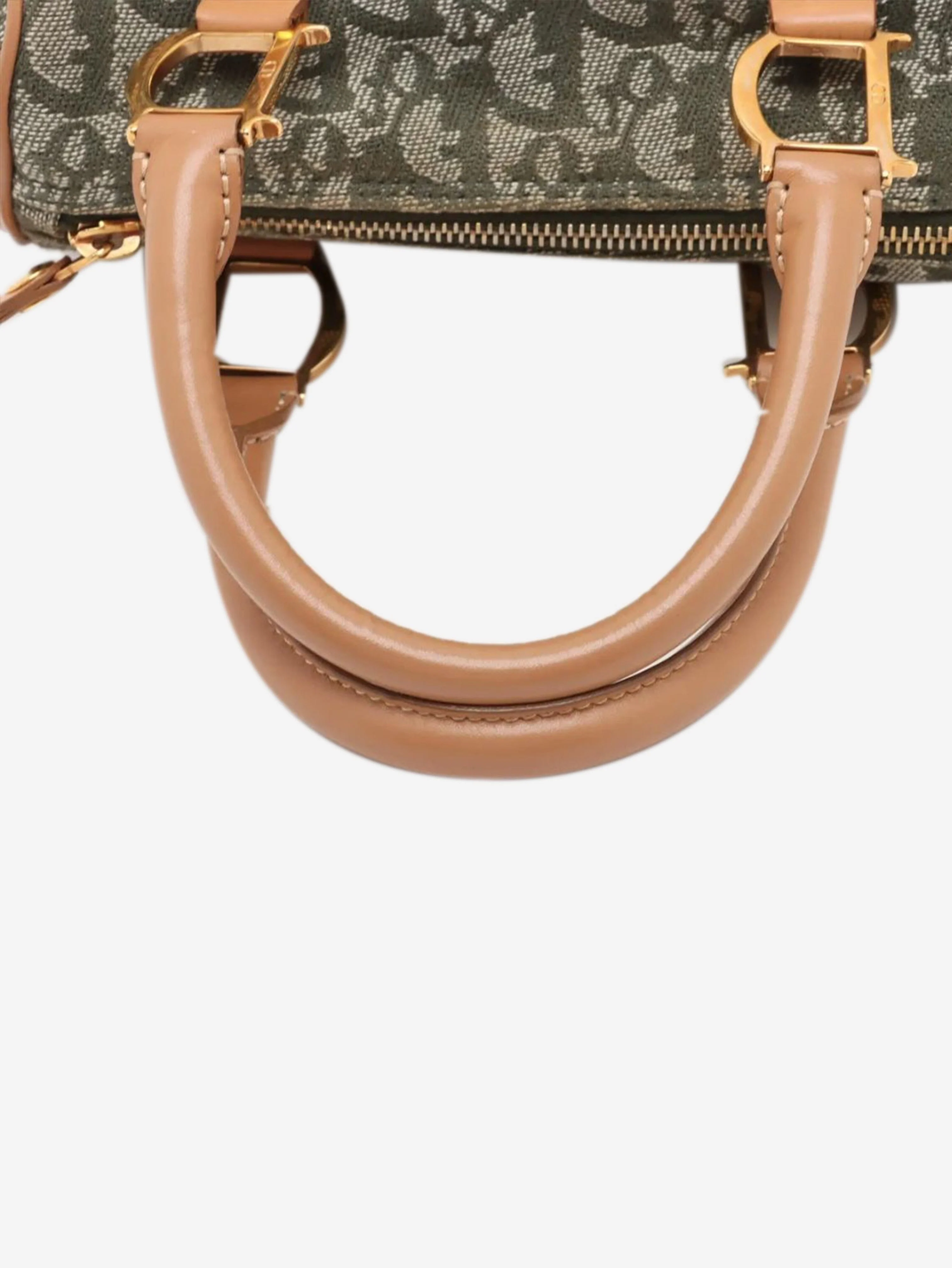 Green Trotter canvas and leather bag - Image 5