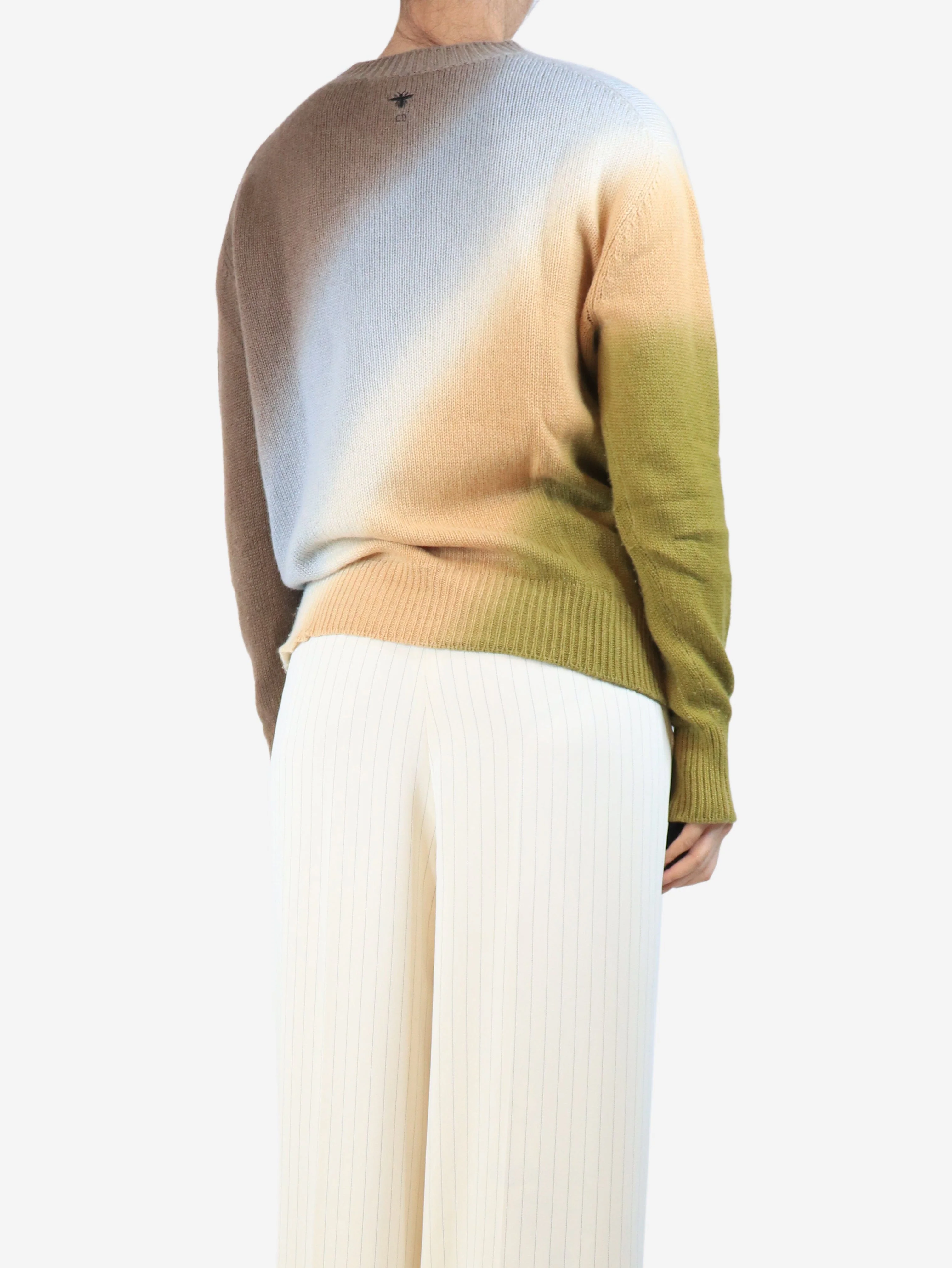 Multicolour cashmere gradient sweater - size UK 8 - Image 2