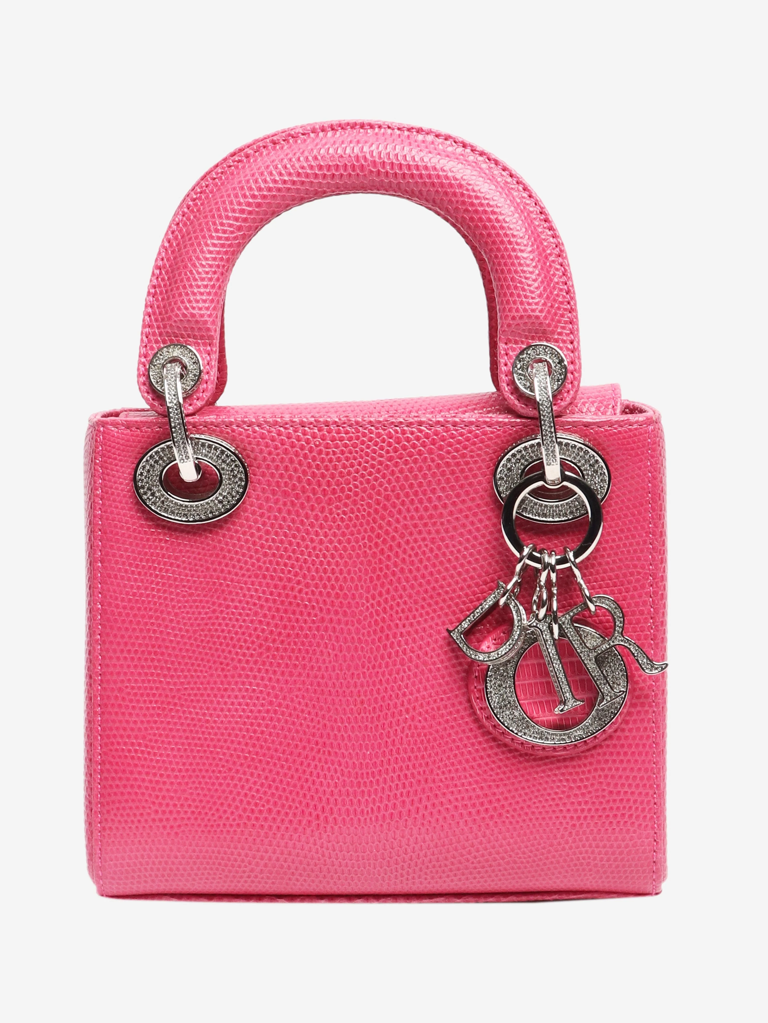 Pink lizard lady dior bag