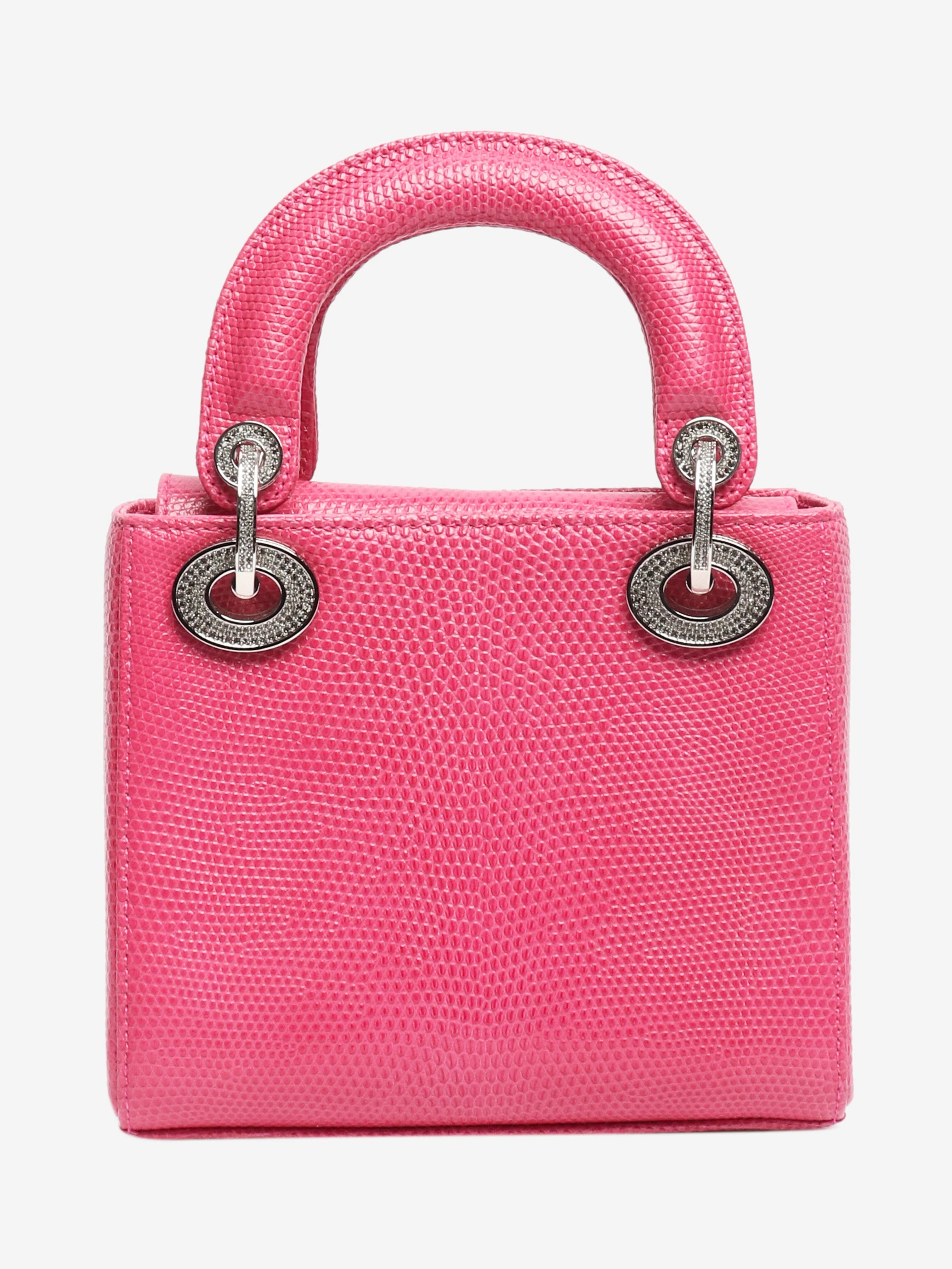 Pink lizard lady dior bag - Image 3