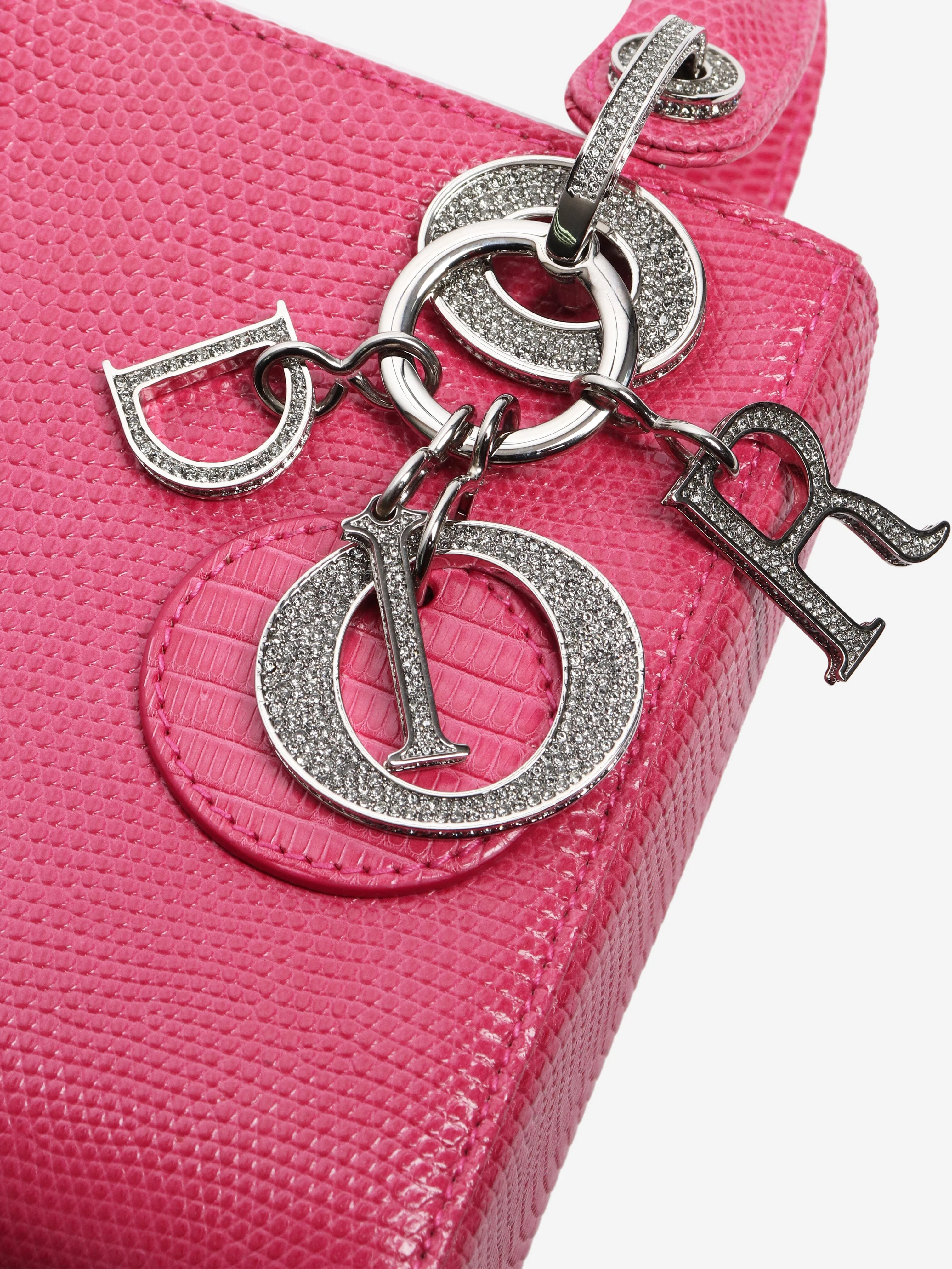 Pink lizard lady dior bag - Image 4
