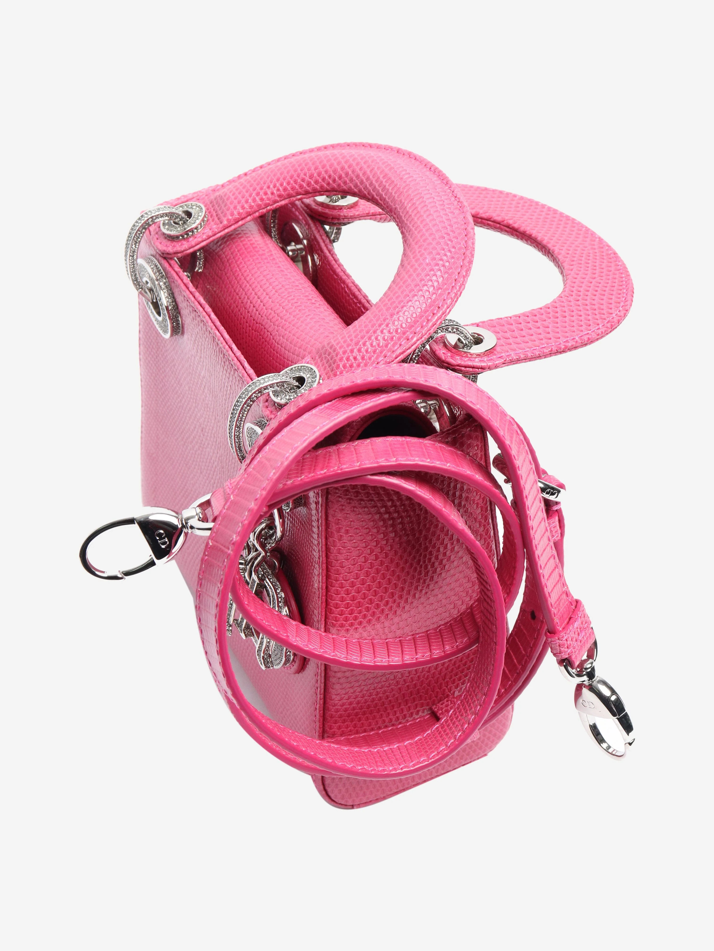 Pink lizard lady dior bag - Image 6