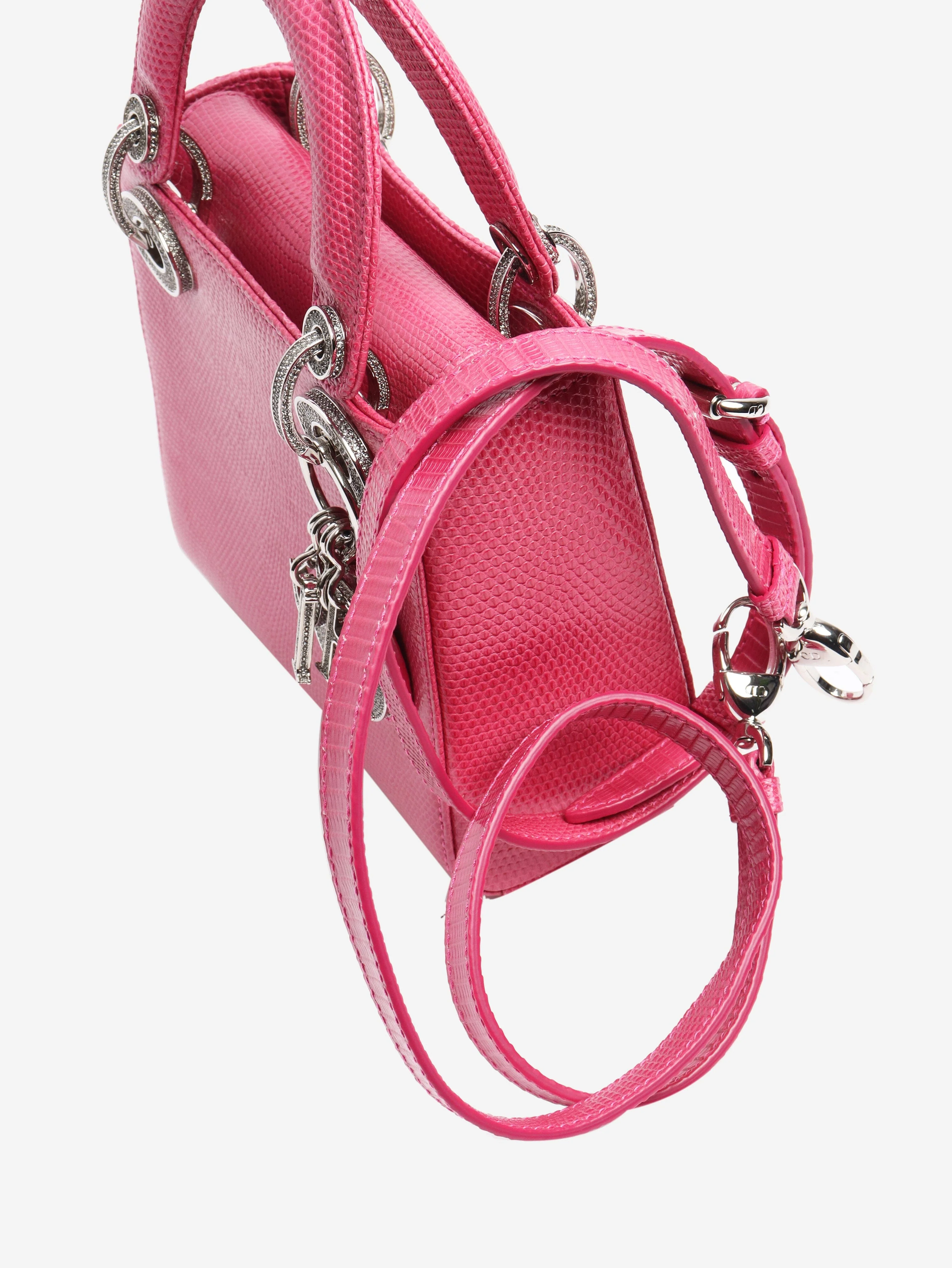 Pink lizard lady dior bag - Image 7