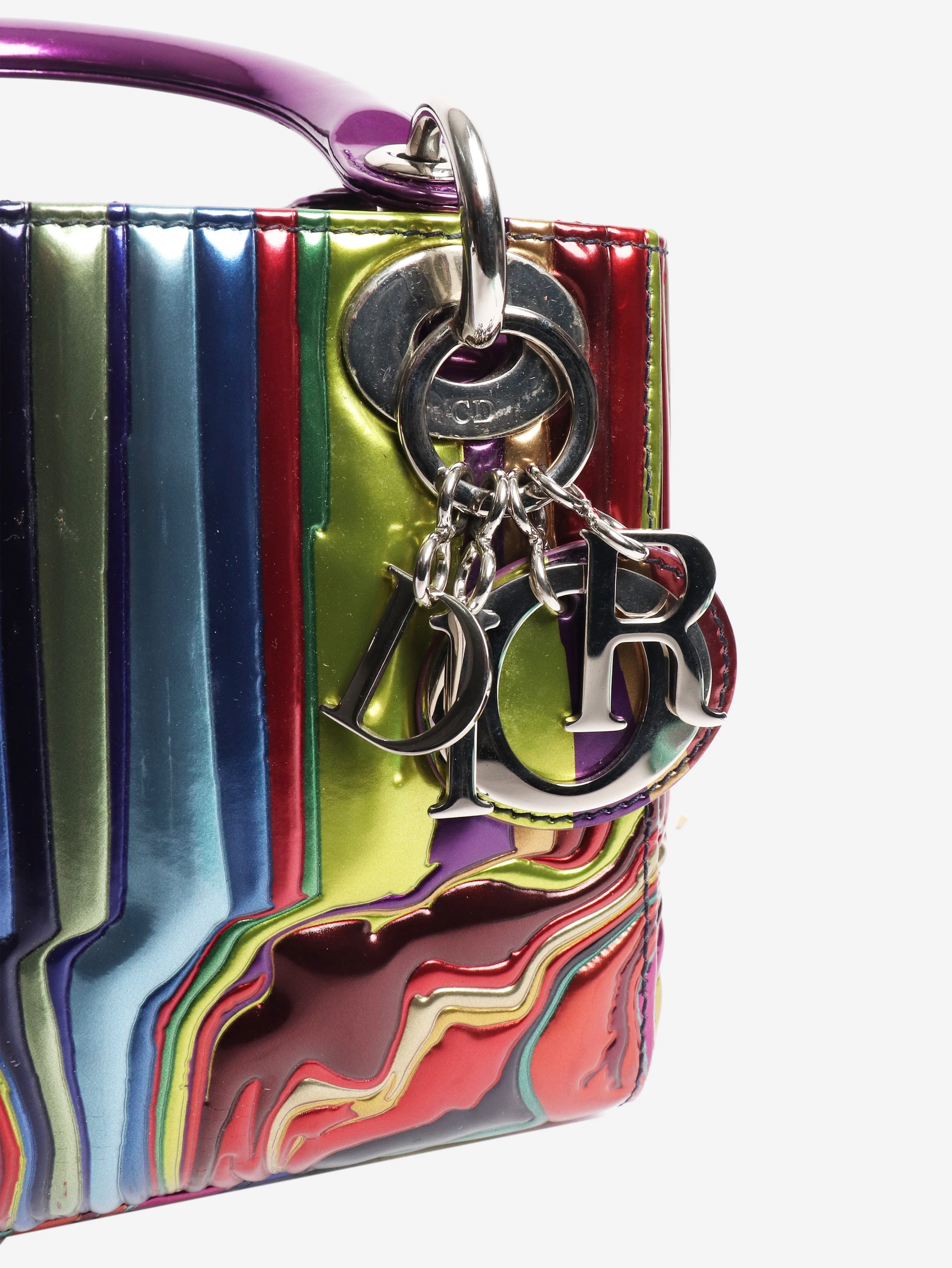 Purple Ian Davenport mini lady dior - Image 5