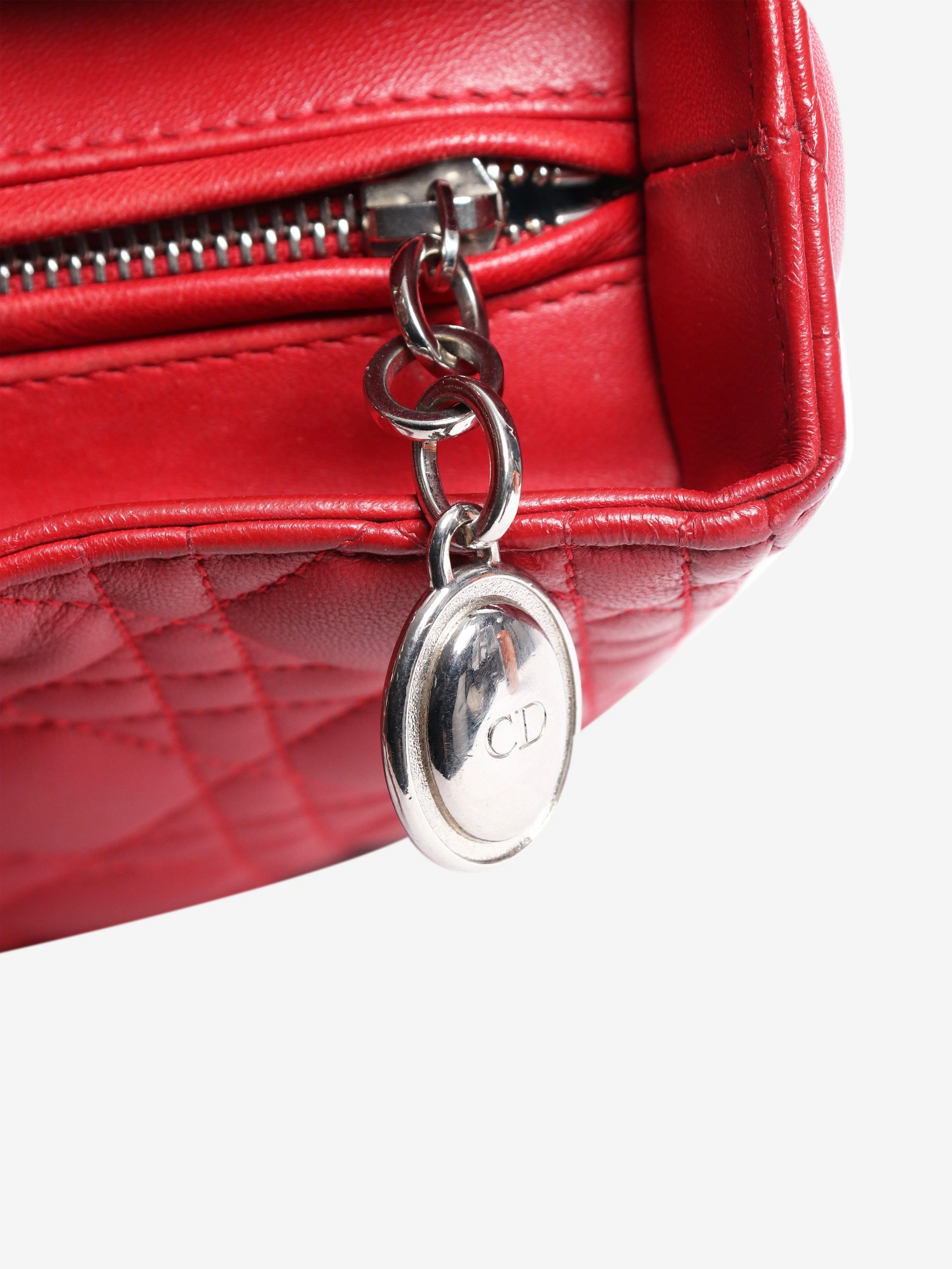 Red 2011 Large Lady Dior bag - Image 6
