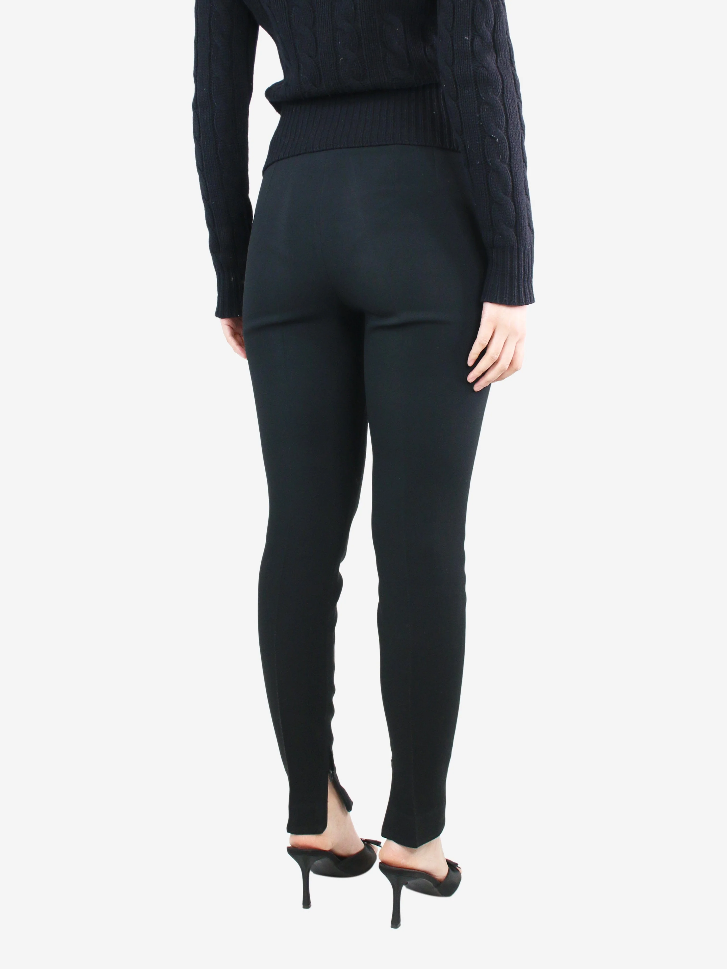 Black elasticated trousers - size UK 12 - Image 3