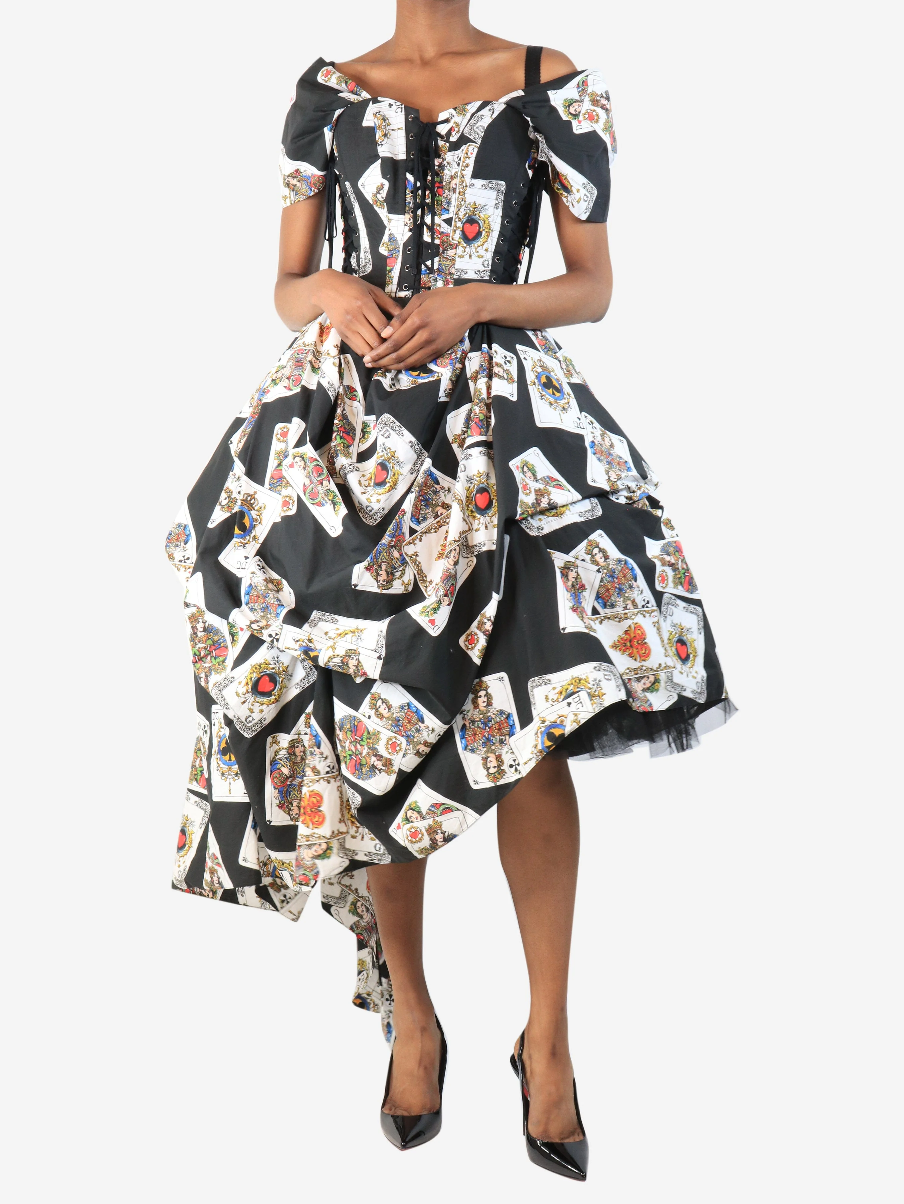 Black Queen Of Hearts dress Spring 2018 - size UK 6