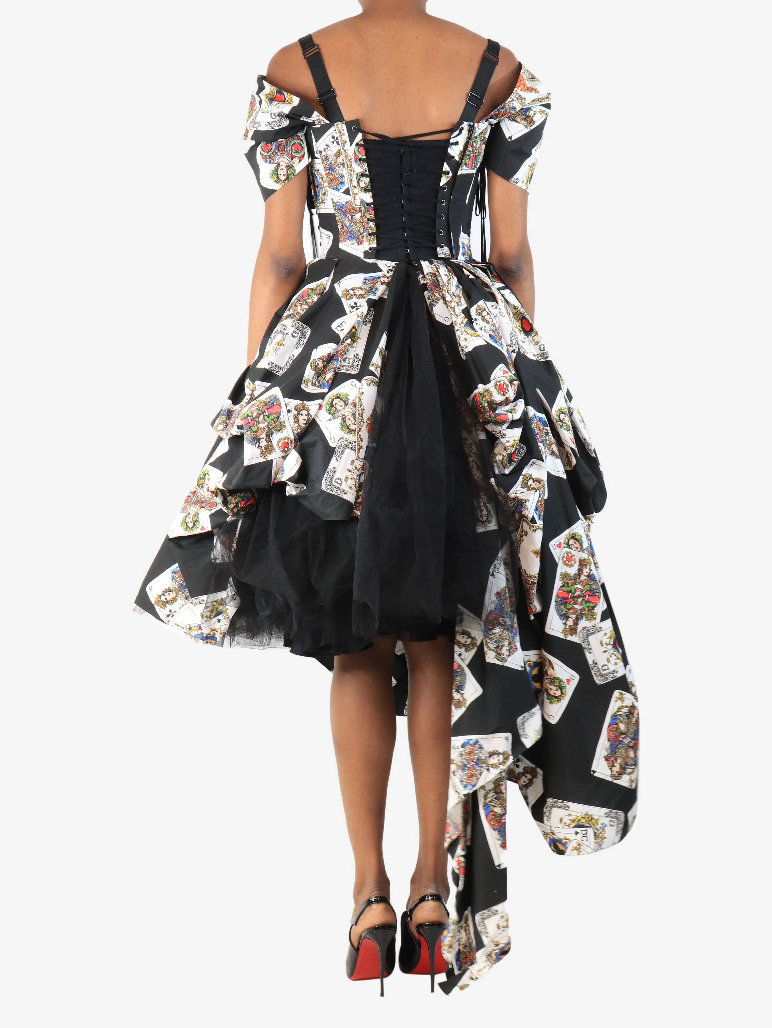 Black Queen Of Hearts dress Spring 2018 - size UK 6 - Image 2