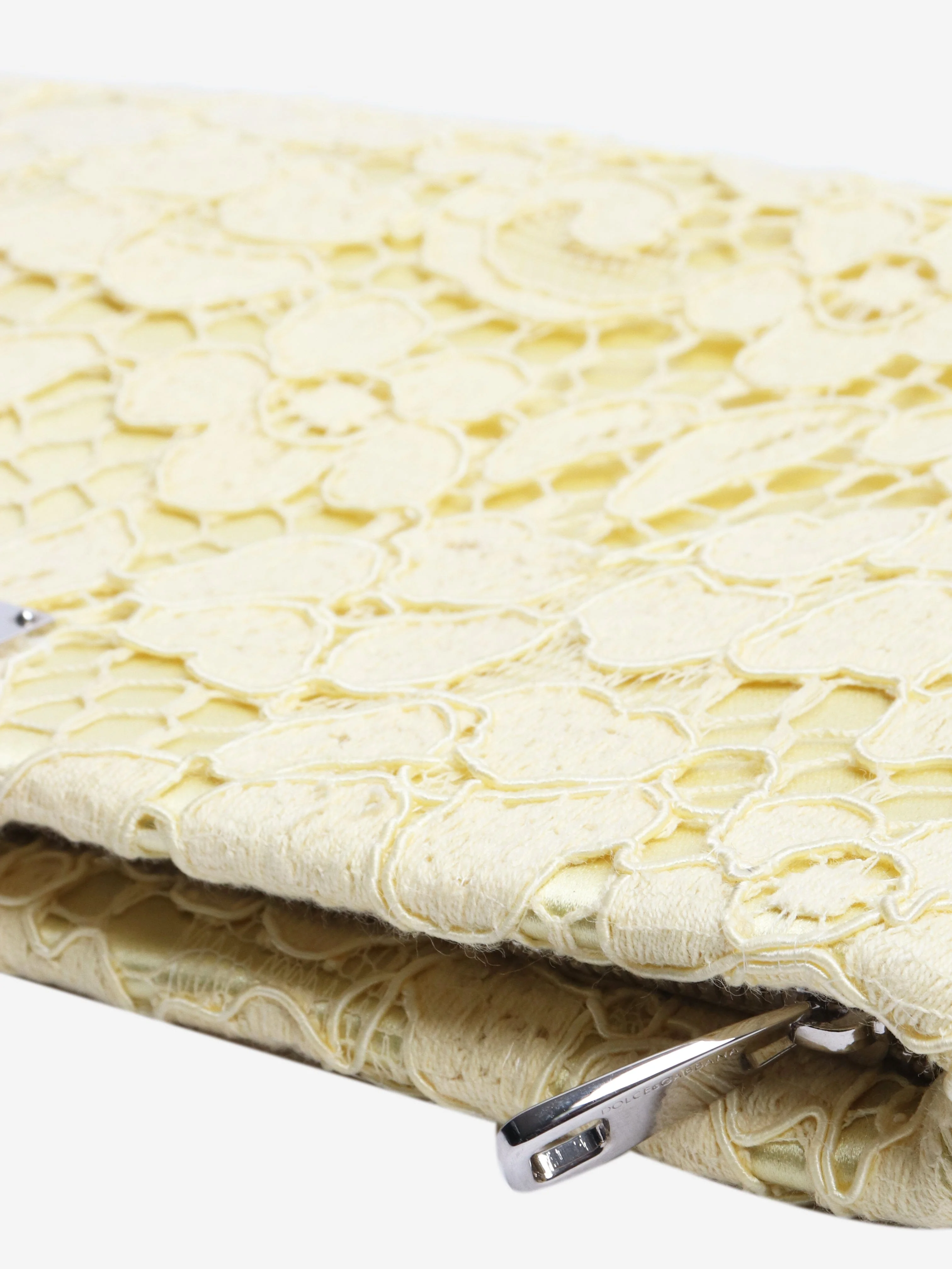 Yellow lace pouch bag - Image 5