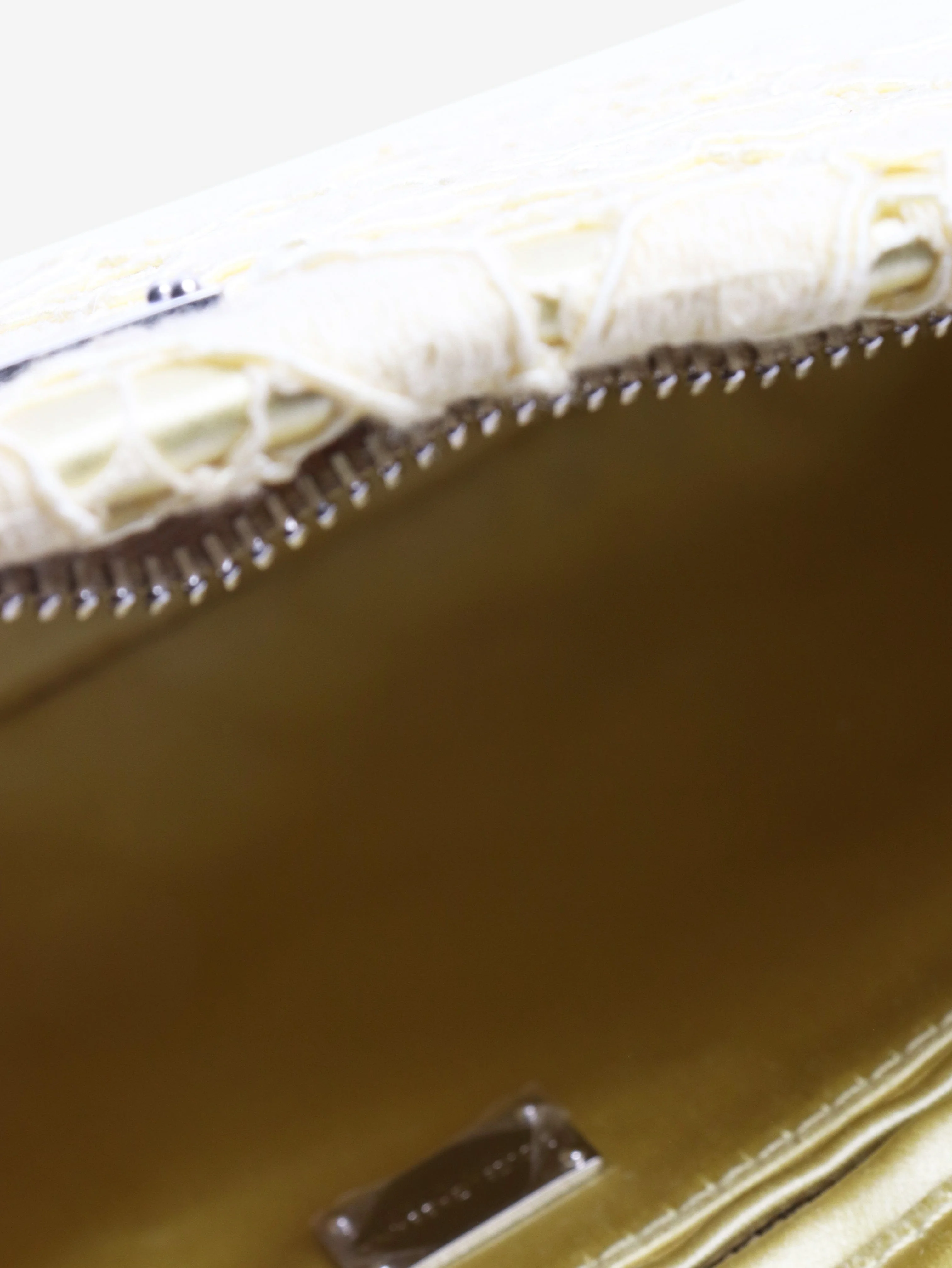 Yellow lace pouch bag - Image 6