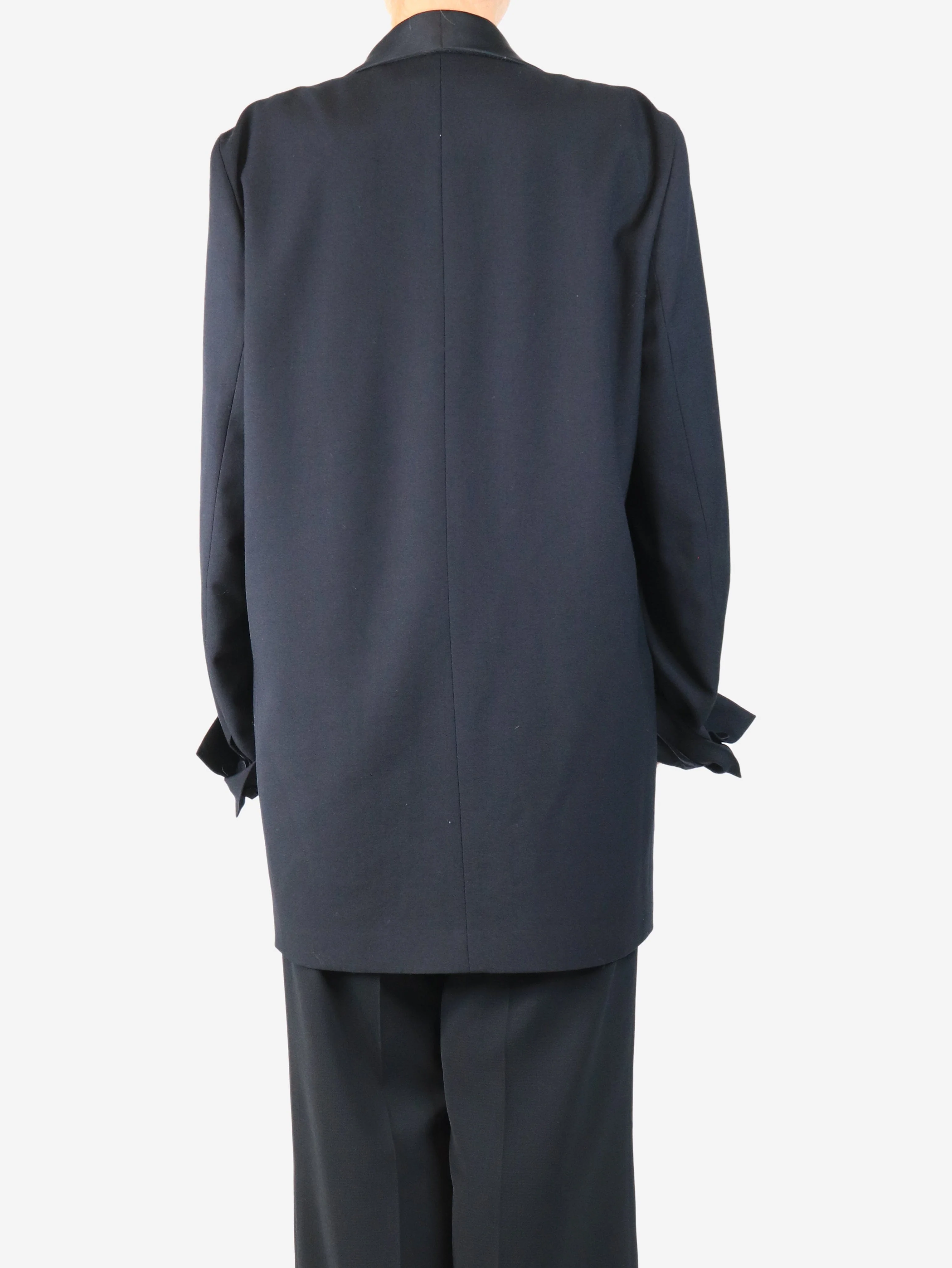 Black double-breasted tuxedo jacket - size M - Image 2