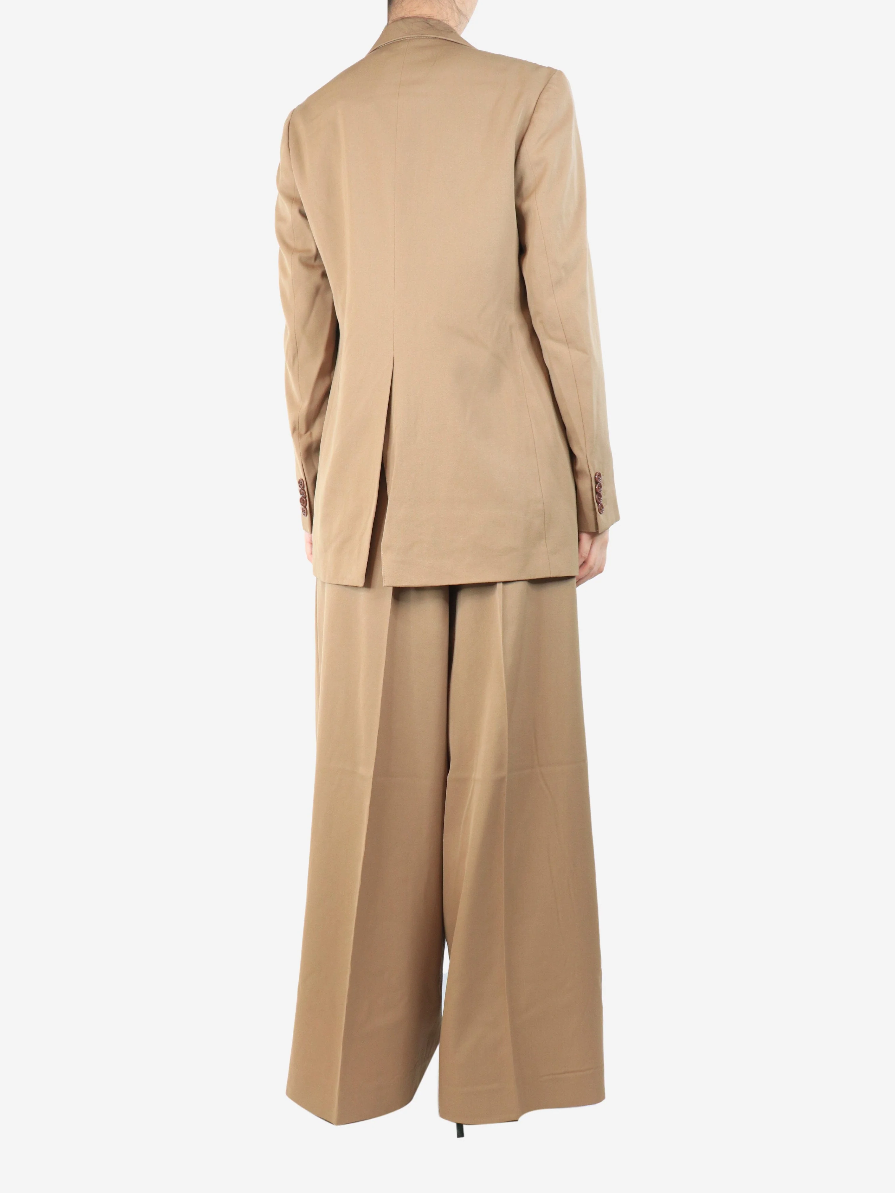 Camel wool suit set - size UK 10 - Image 2