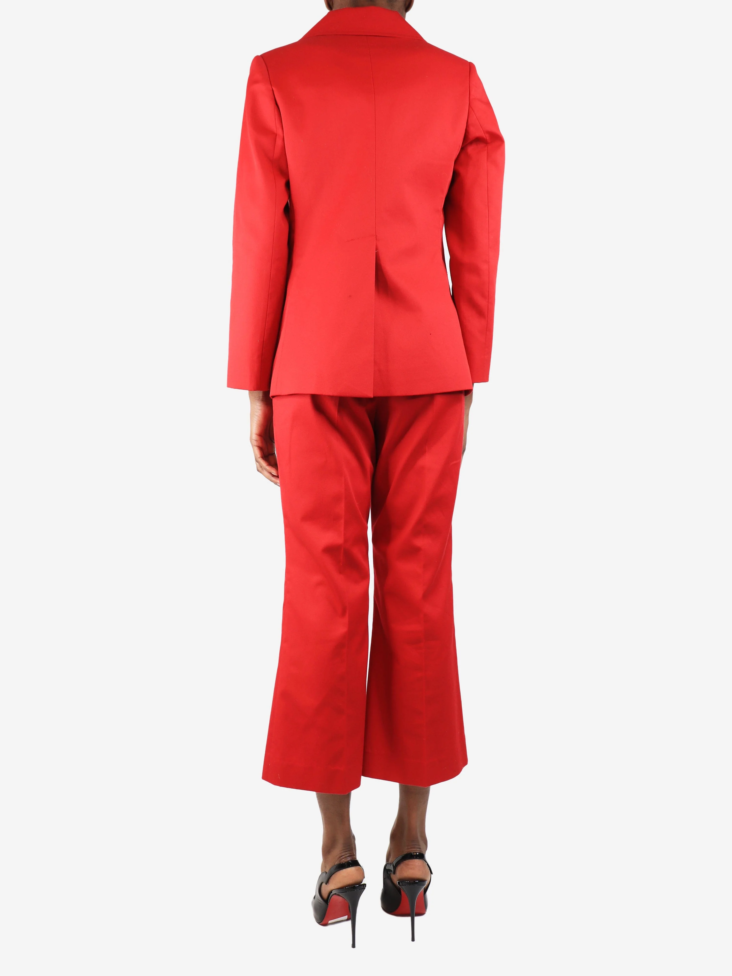 Red cotton-blend suit set - size UK 8 - Image 2