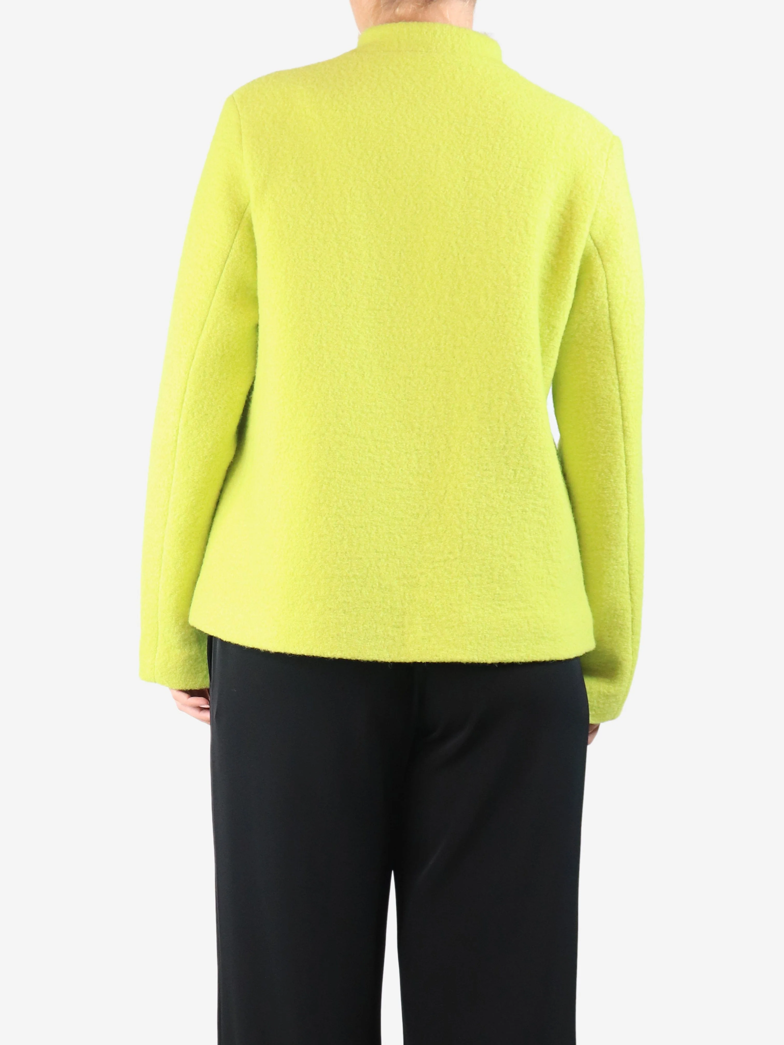 Neon yellow boiled wool jacket - size L - Image 2