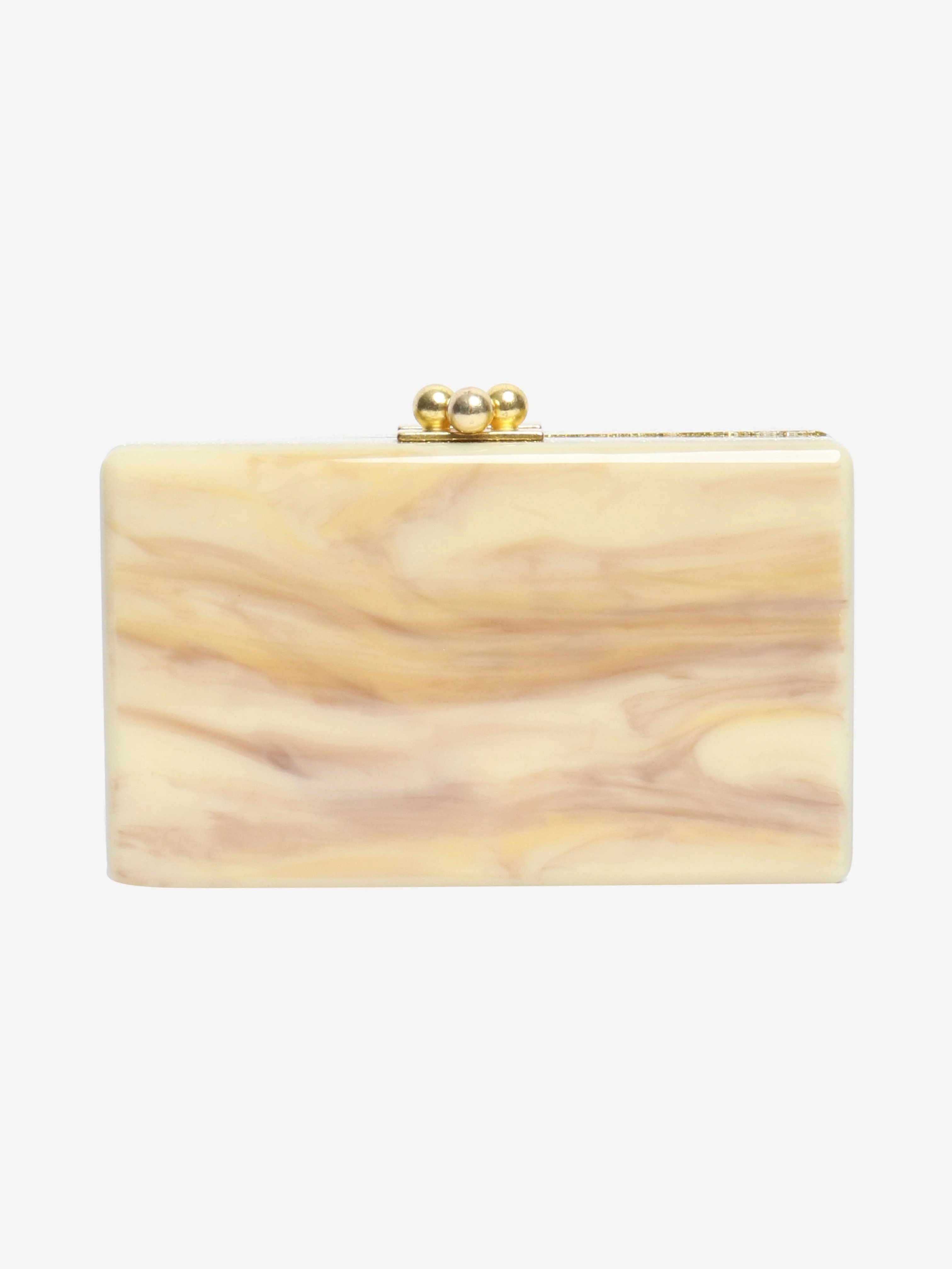 Neutral acrylic box clutch