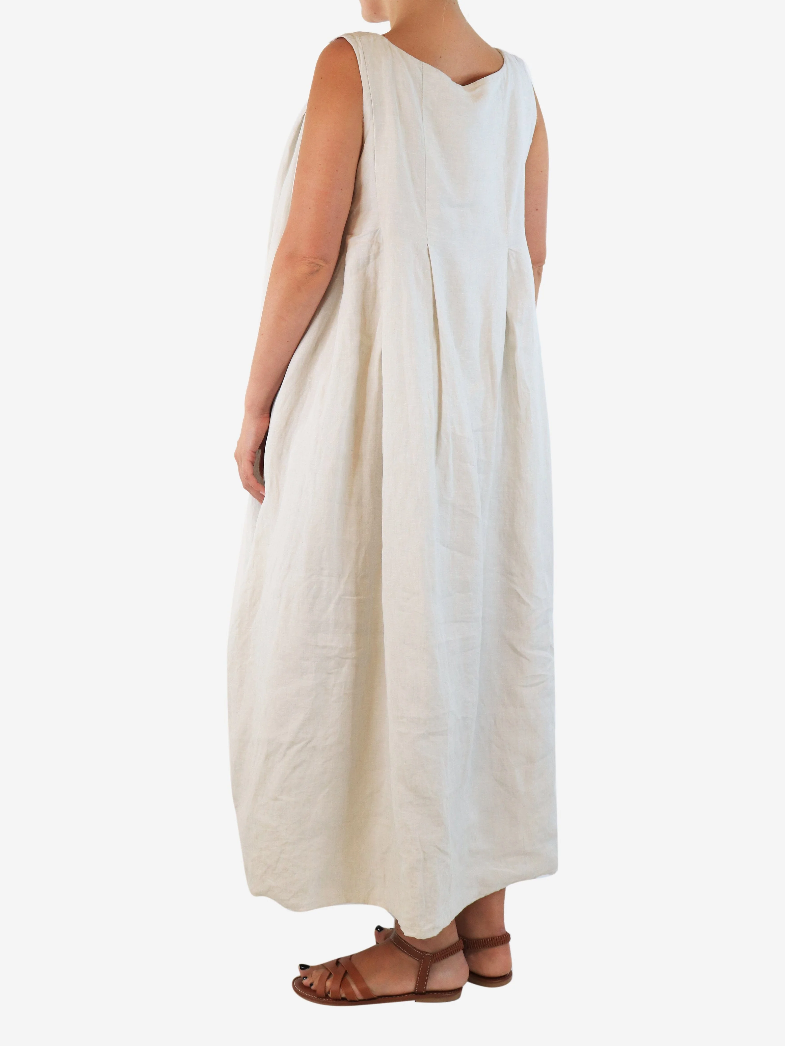 Ecru textured linen dress - size - Image 2