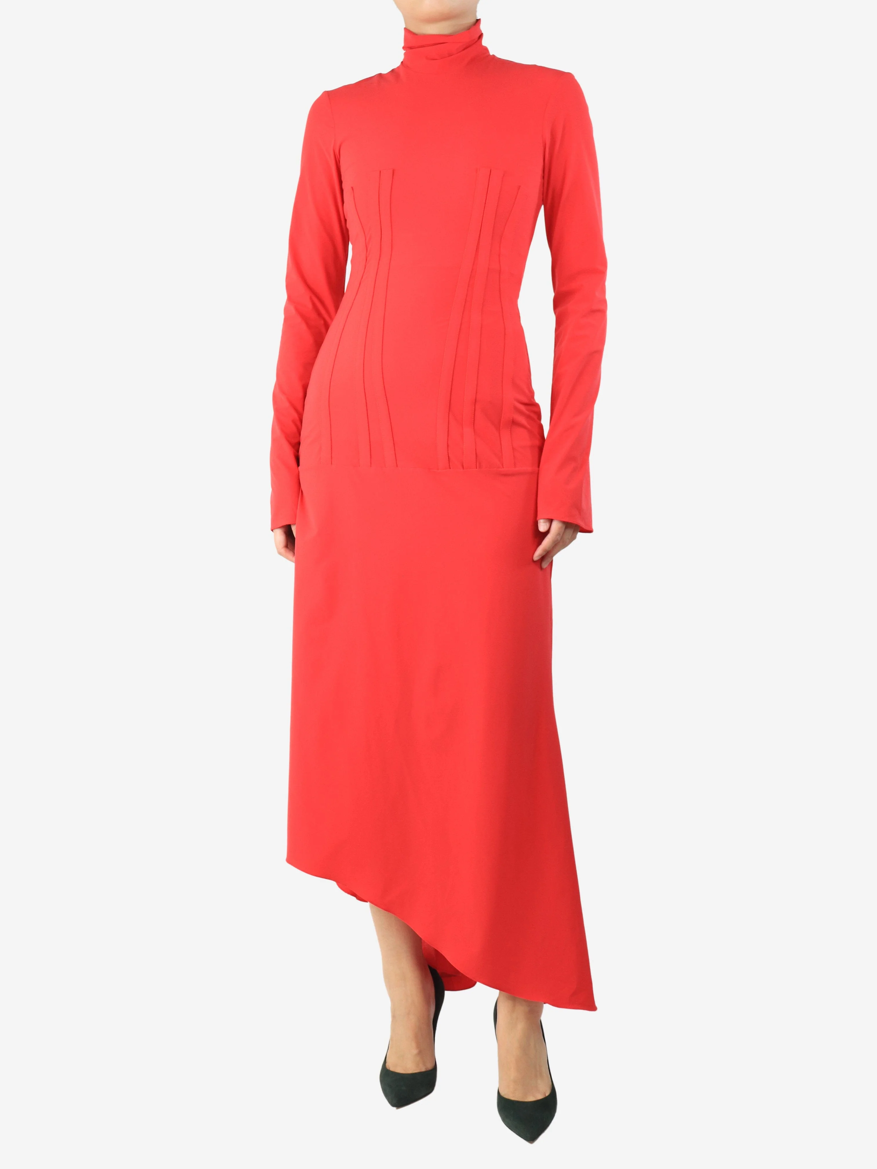 Red maxi dress - size UK 10