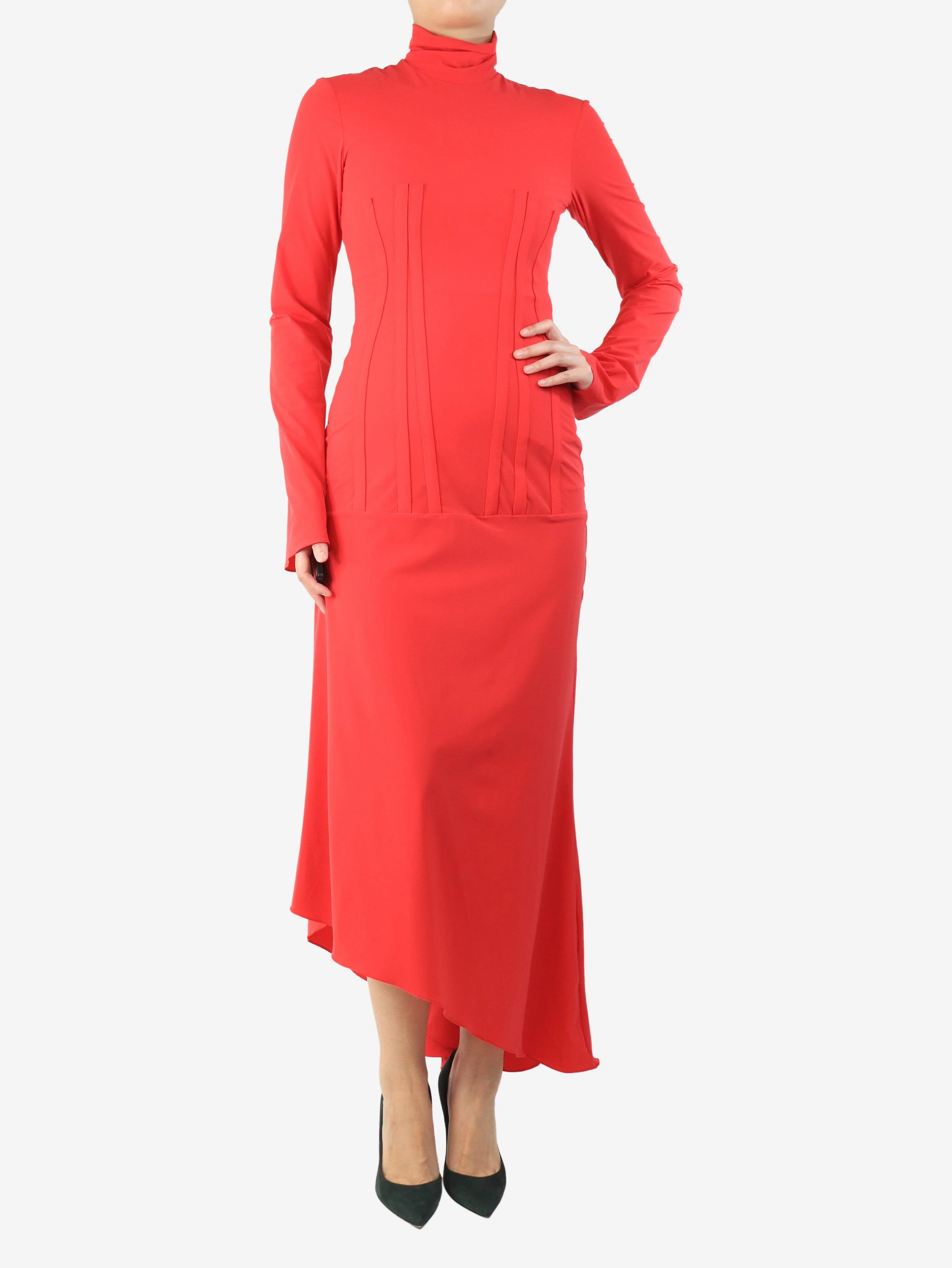 Red maxi dress - size UK 10 - Image 3