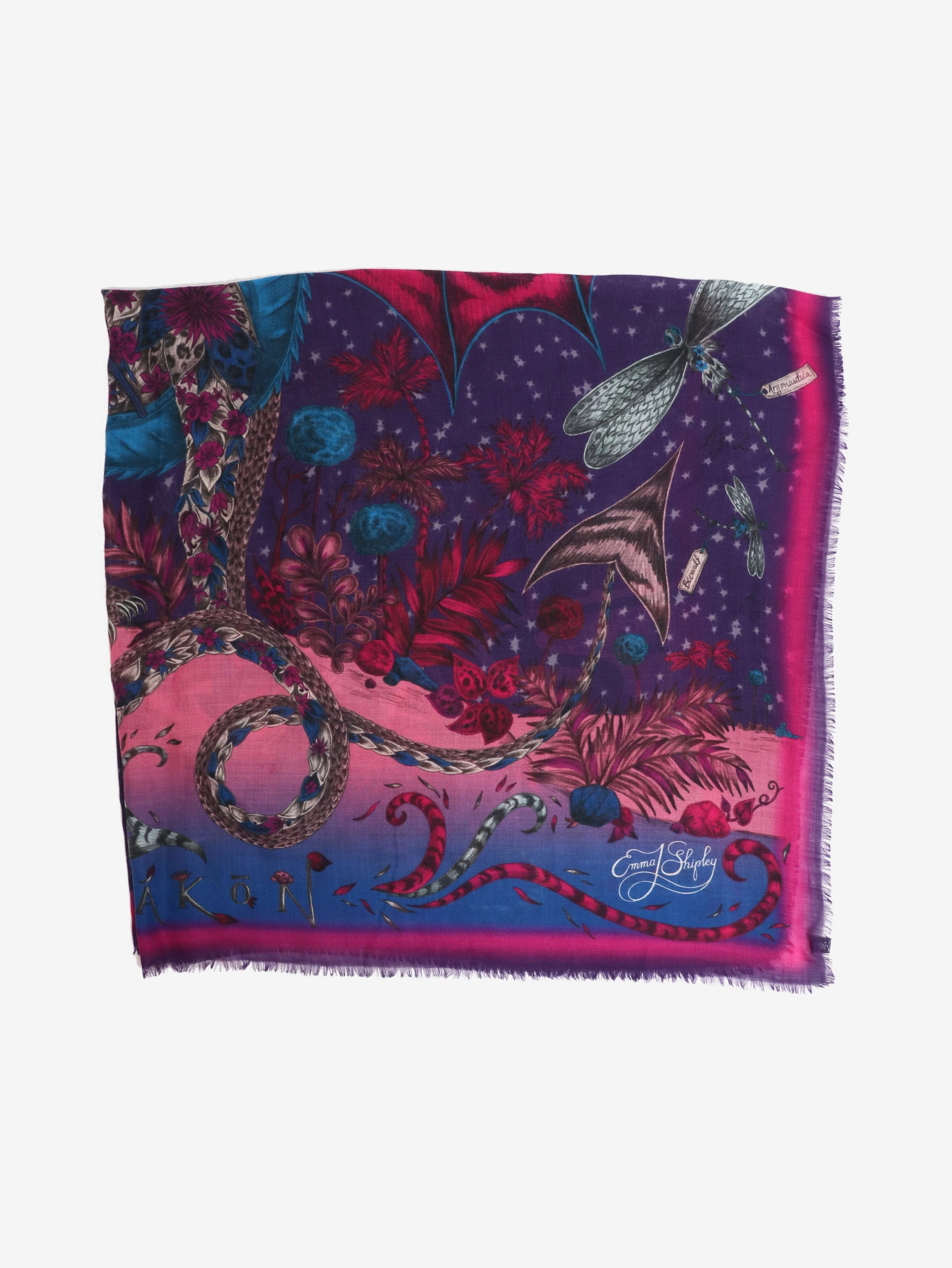 Purple Drakon wool scarf