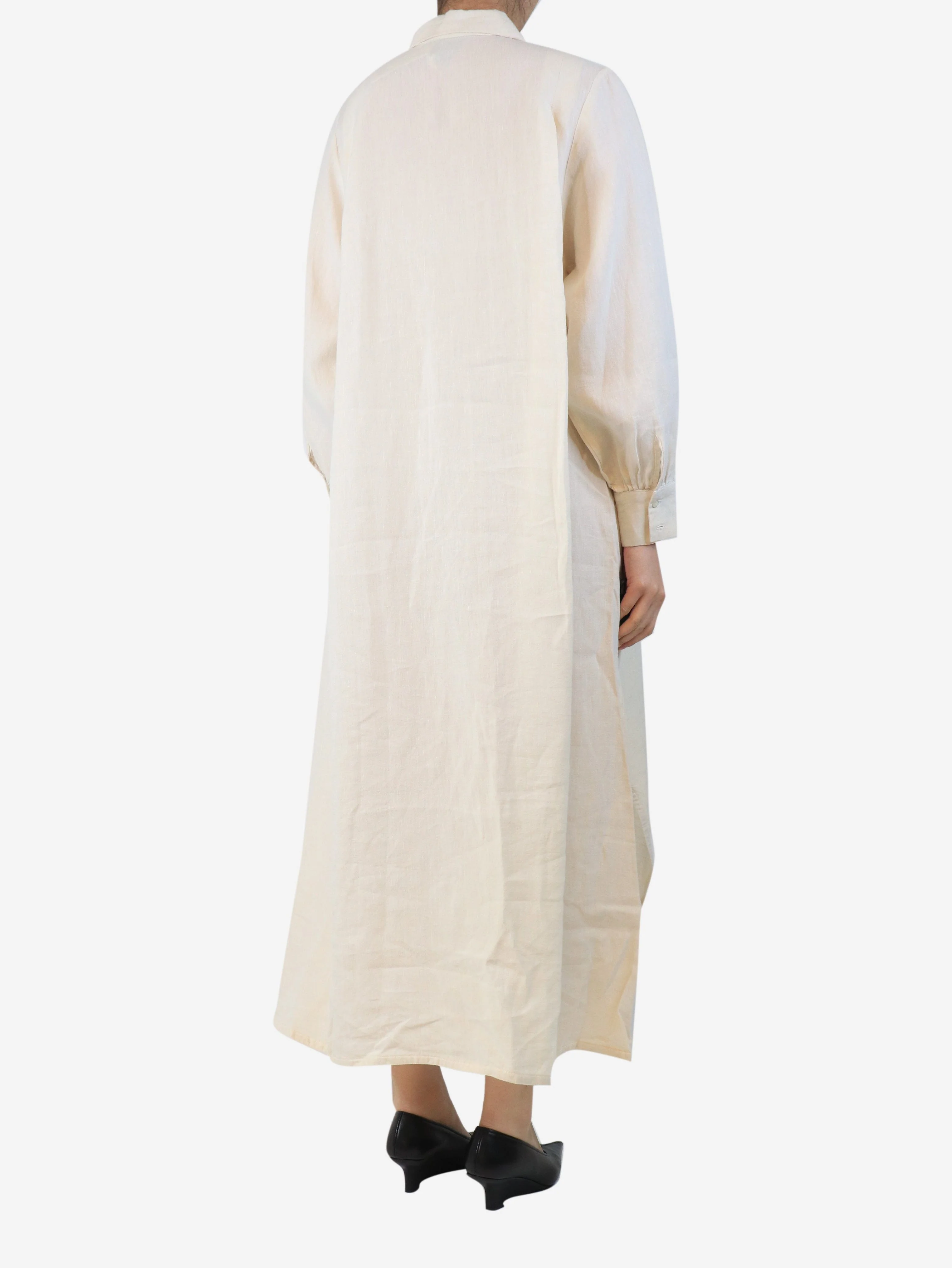 Ercu linen shirt dress - size UK 10 - Image 2