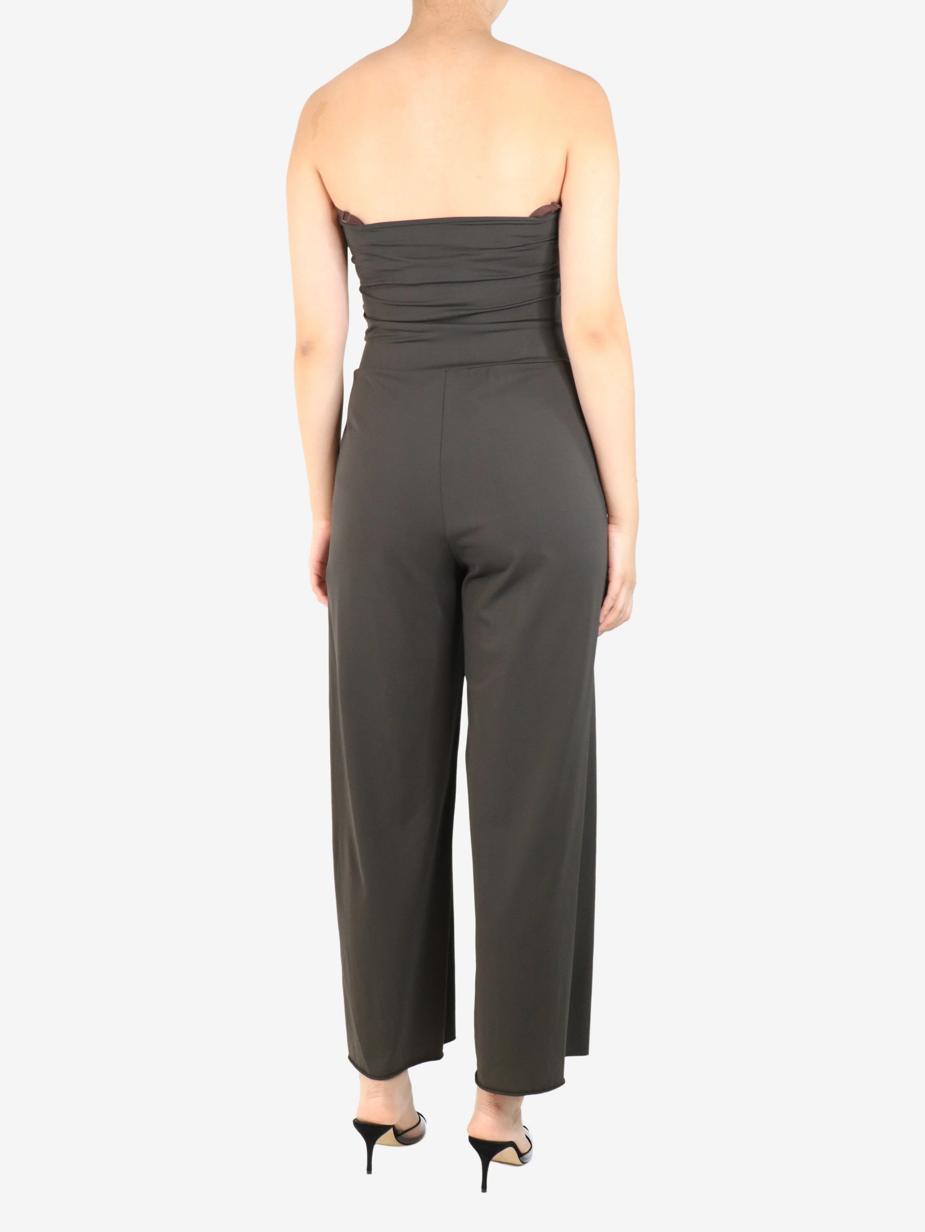 Brown high-waisted trousers - size M - Image 2