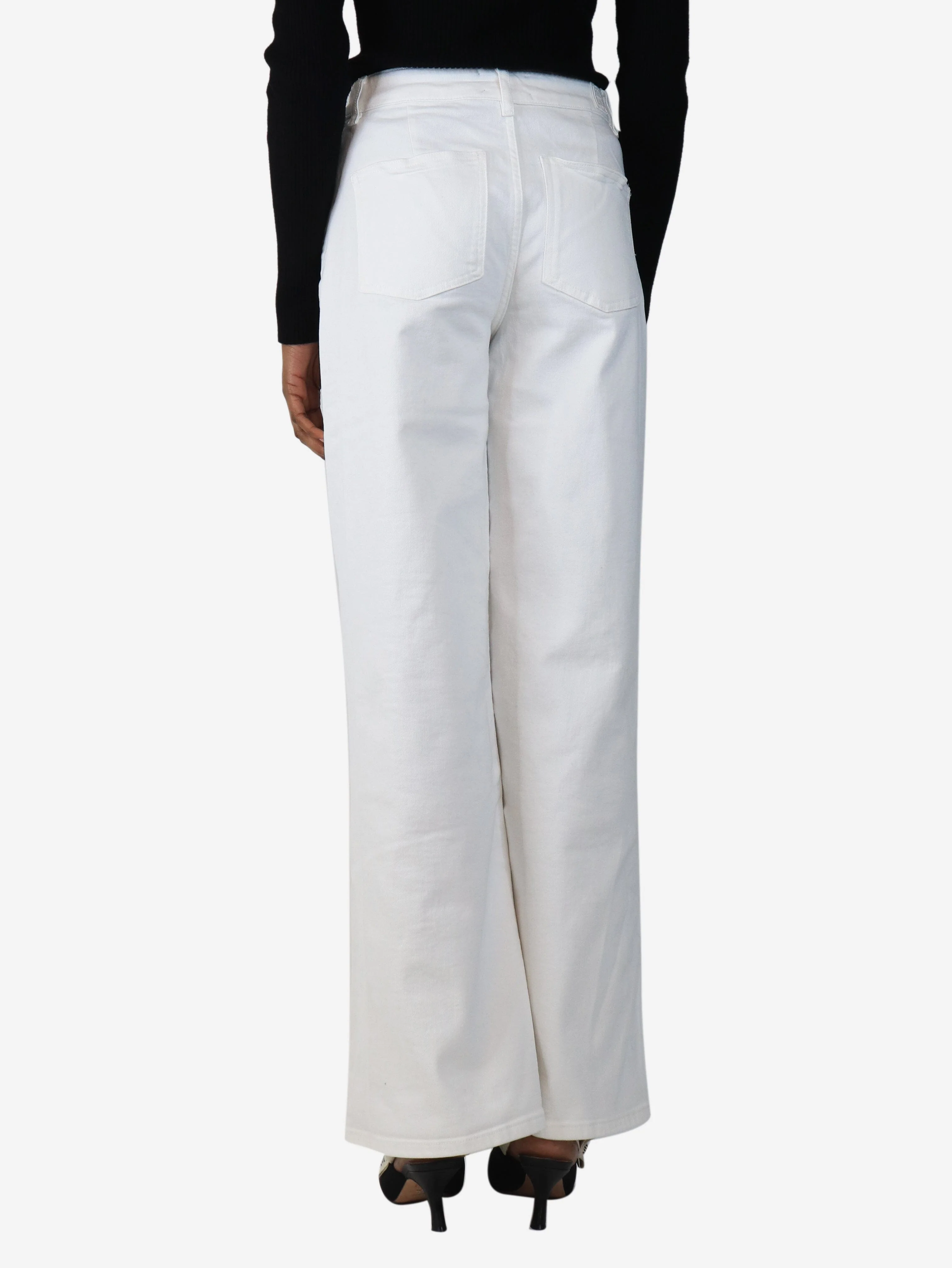 White wide-leg jeans - size S - Image 3