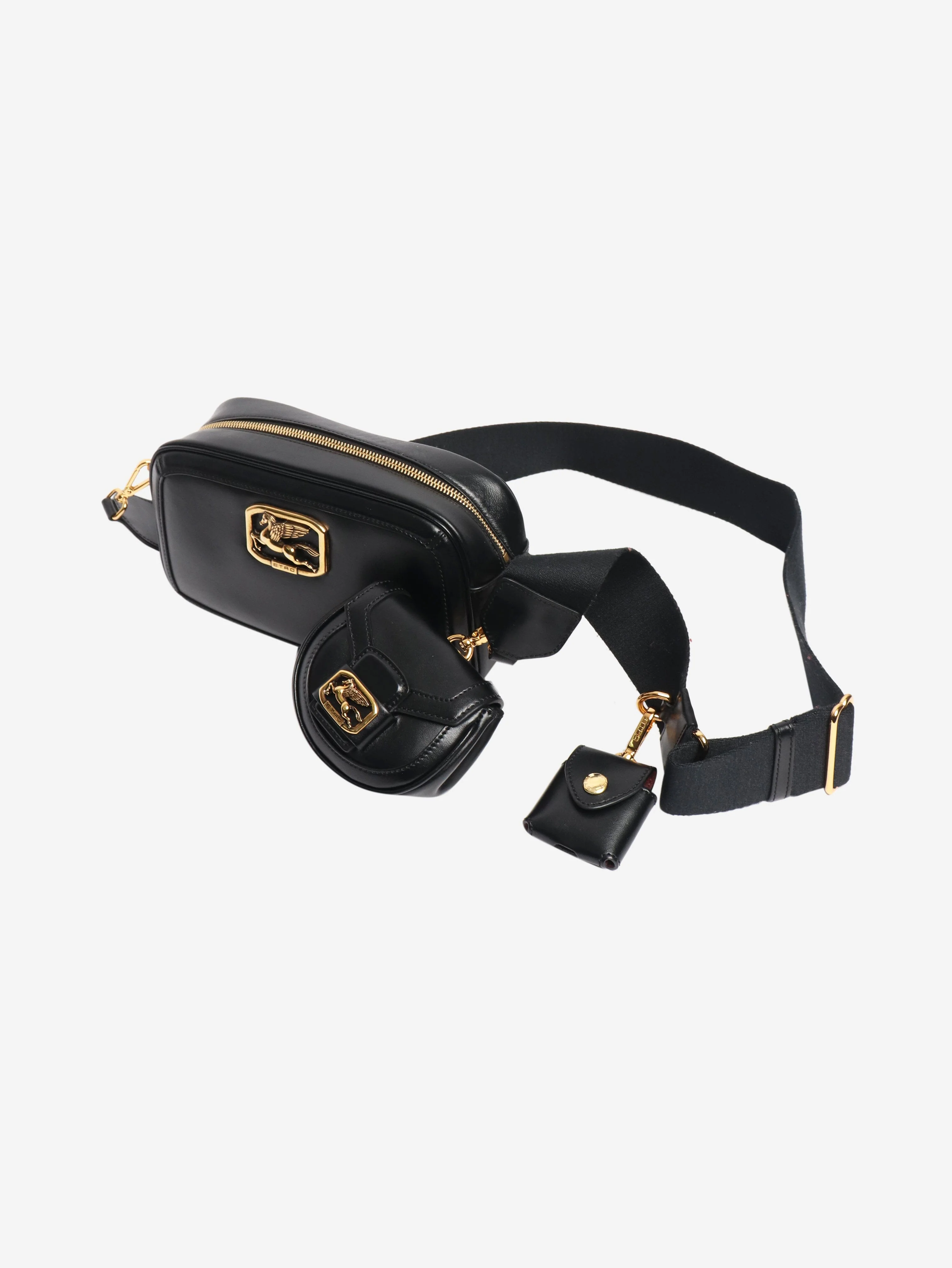 Black leather crossbody bag - Image 3