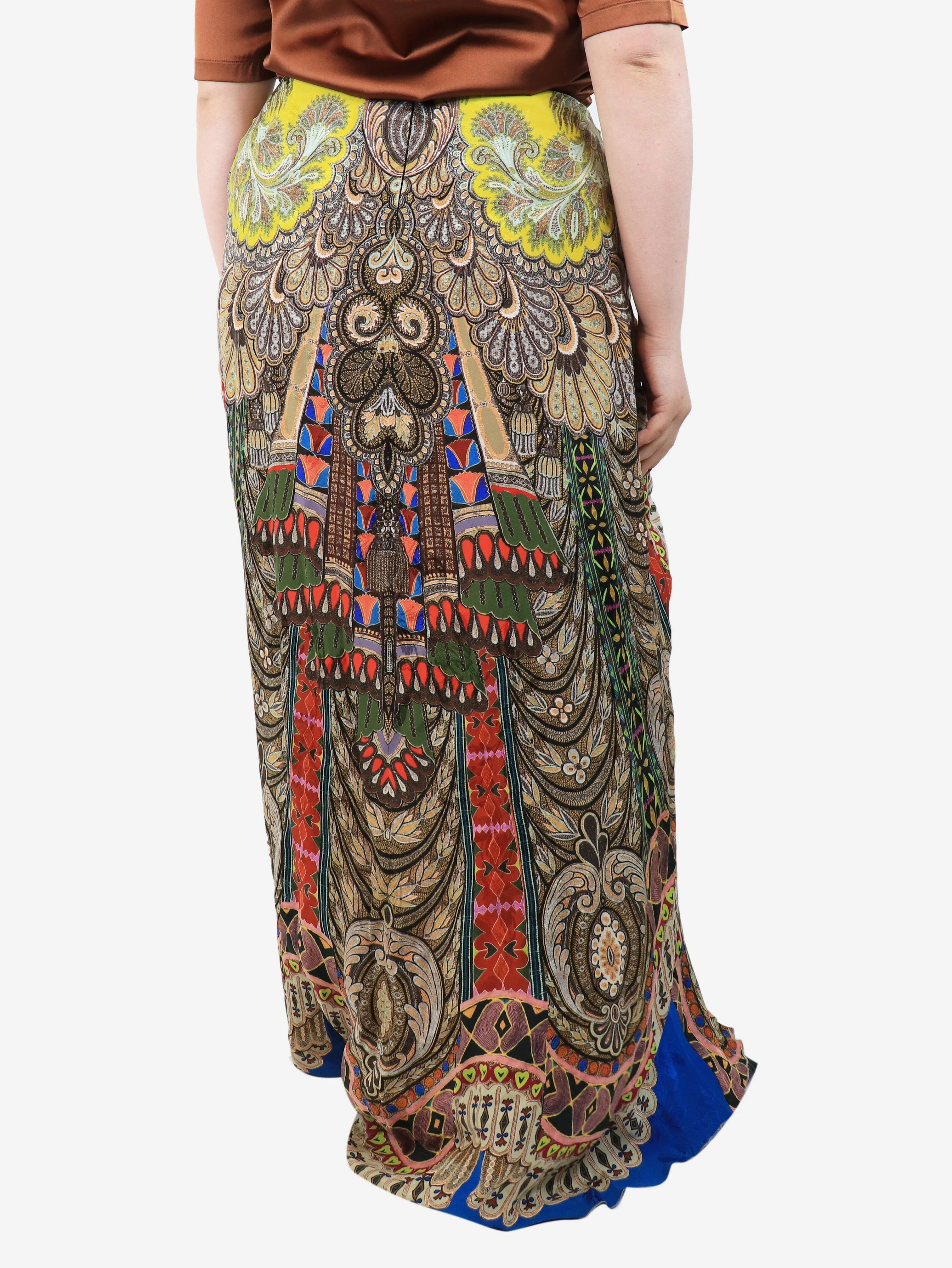 Multicolour printed maxi skirt - size UK 14 - Image 3