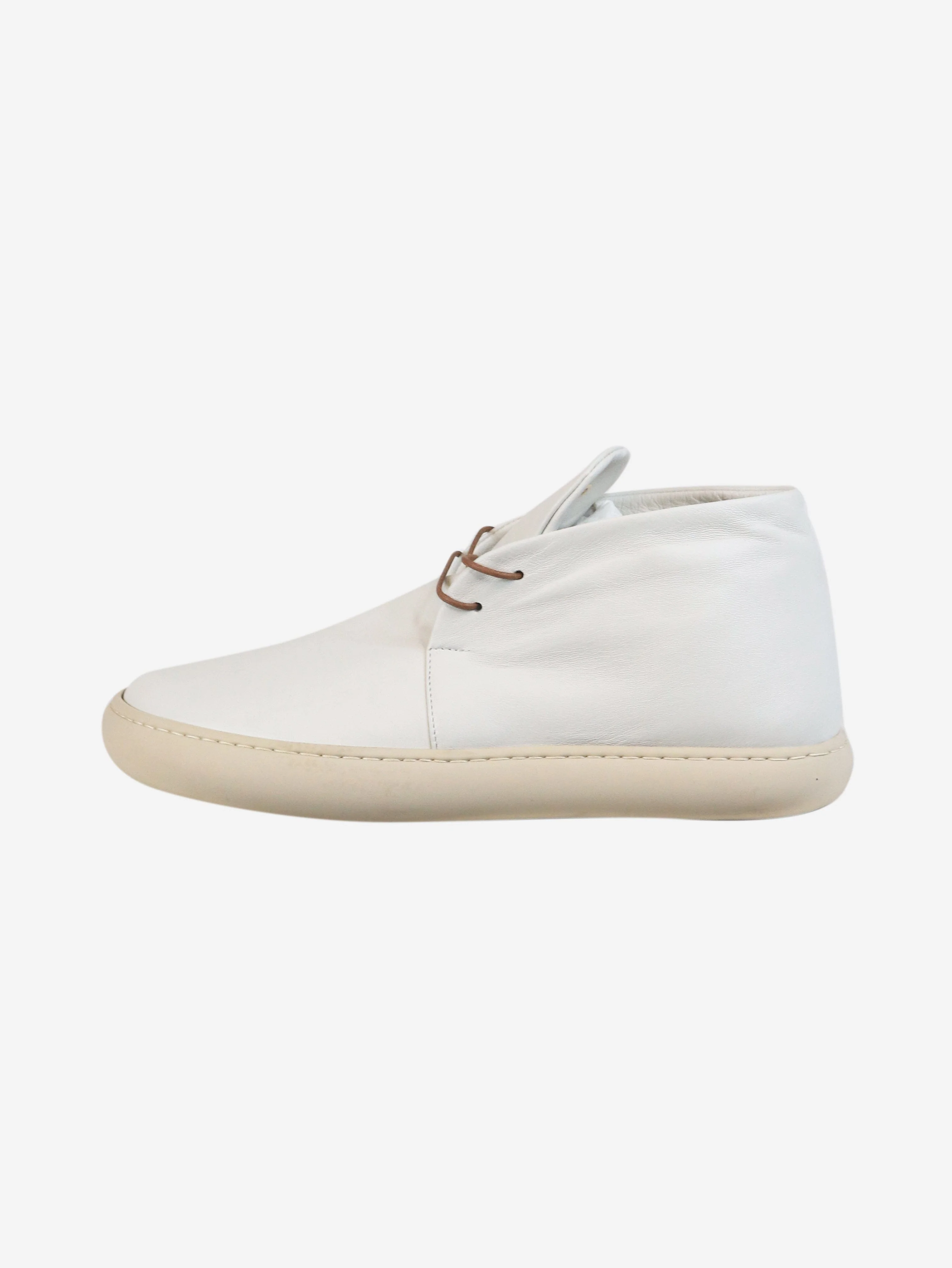 White leather lace-up shoes - size EU 39