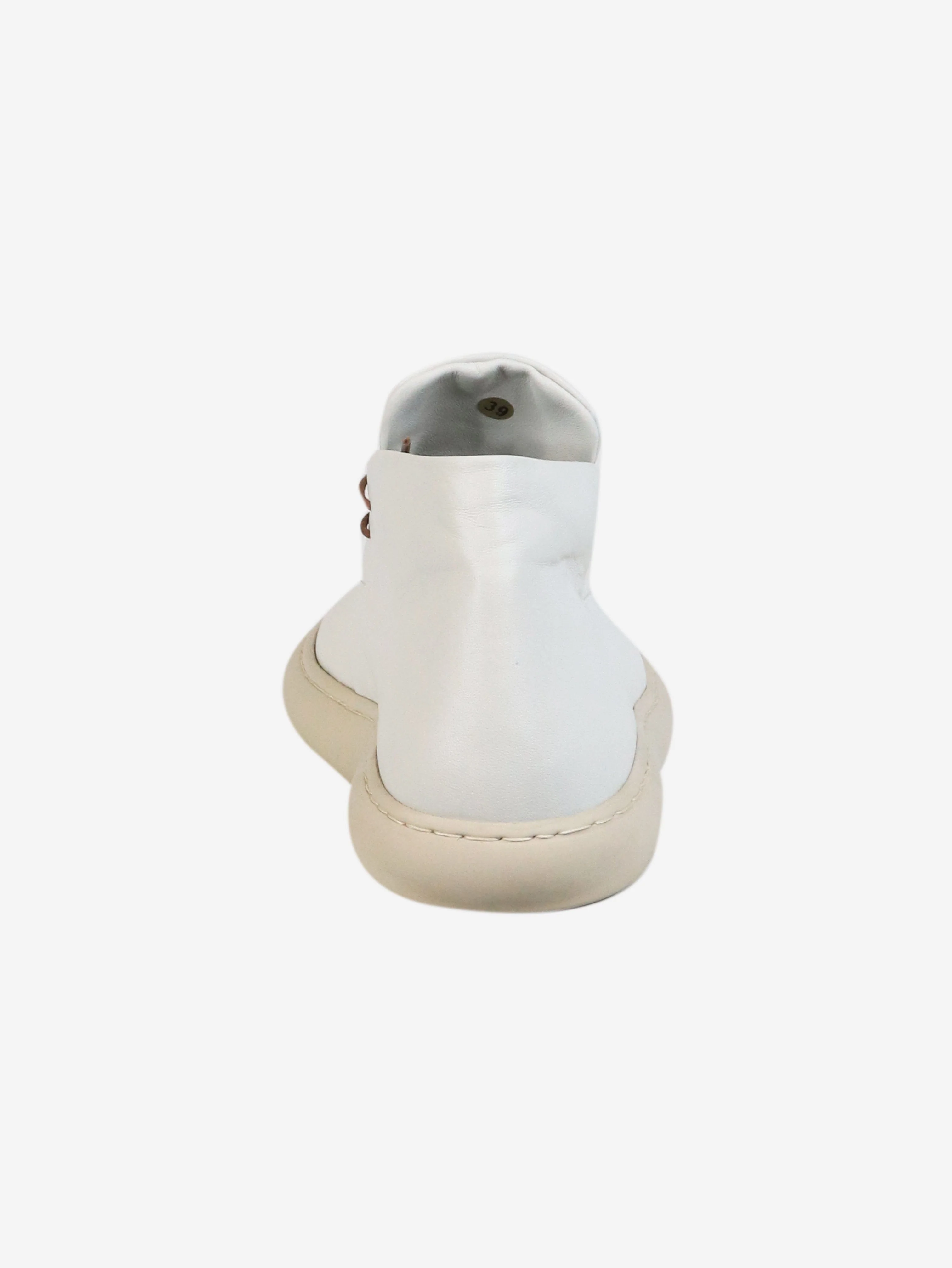 White leather lace-up shoes - size EU 39 - Image 3