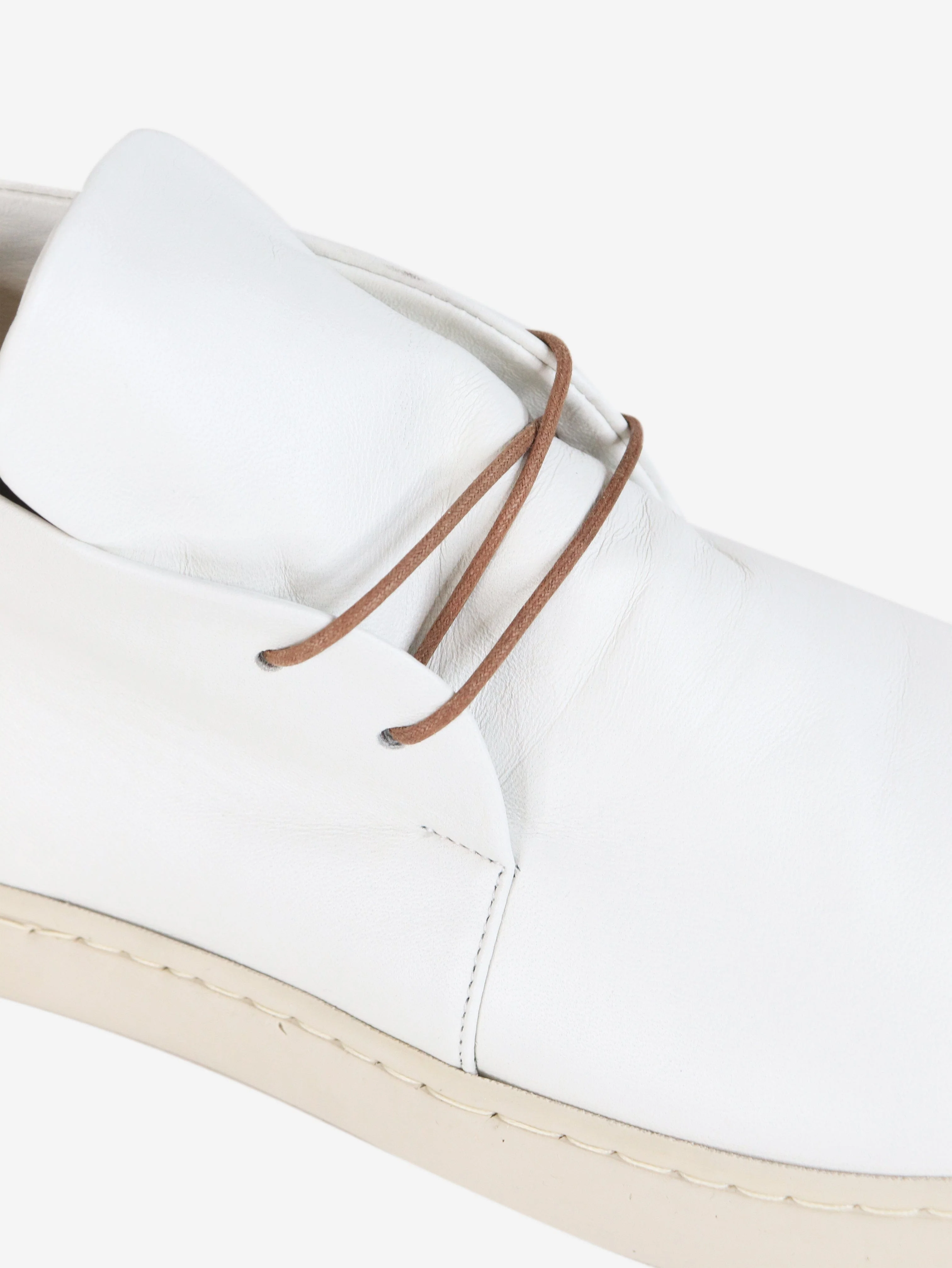 White leather lace-up shoes - size EU 39 - Image 4