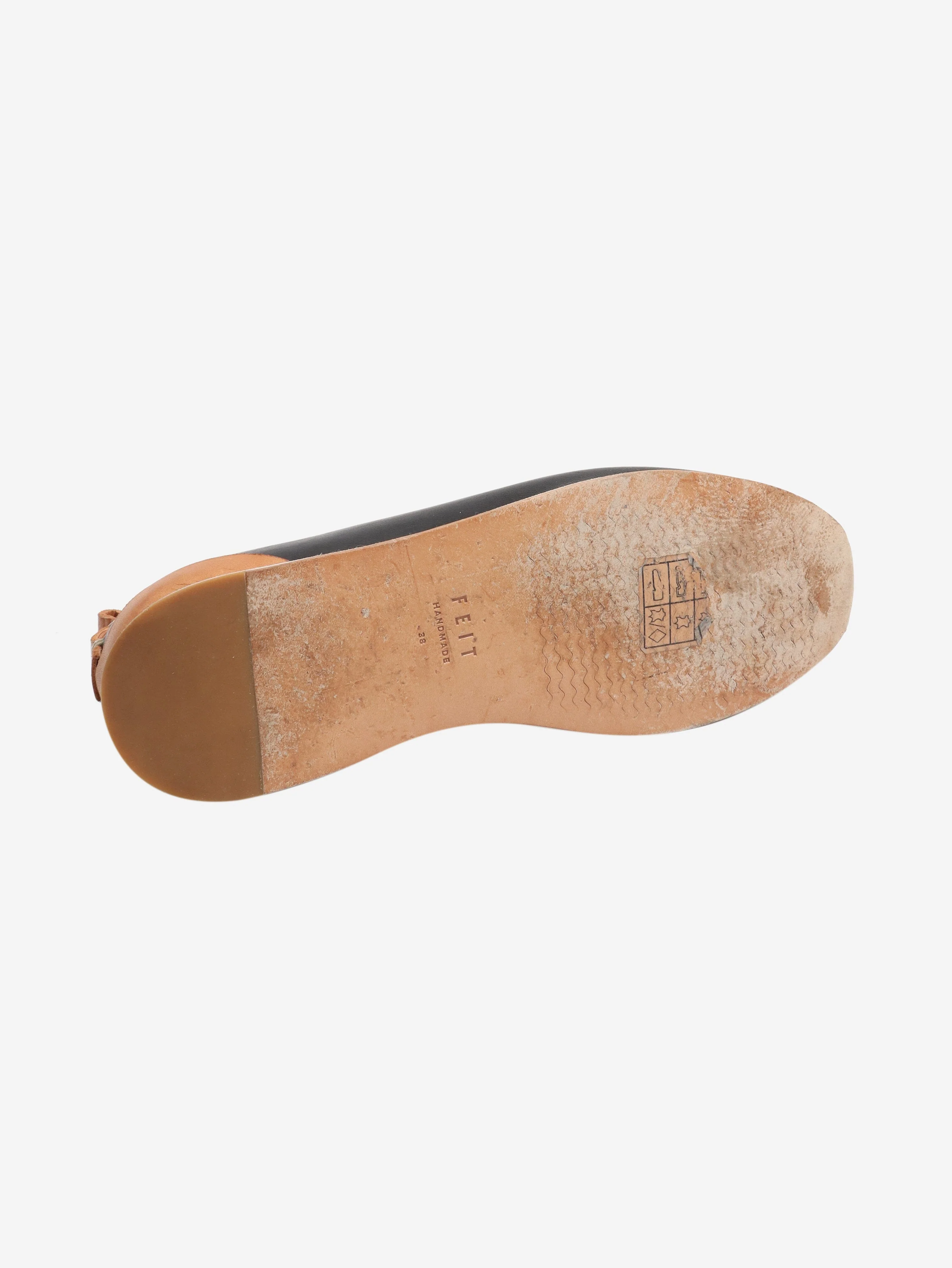 Black Handsewn slip-on shoes - size EU 38 - Image 4