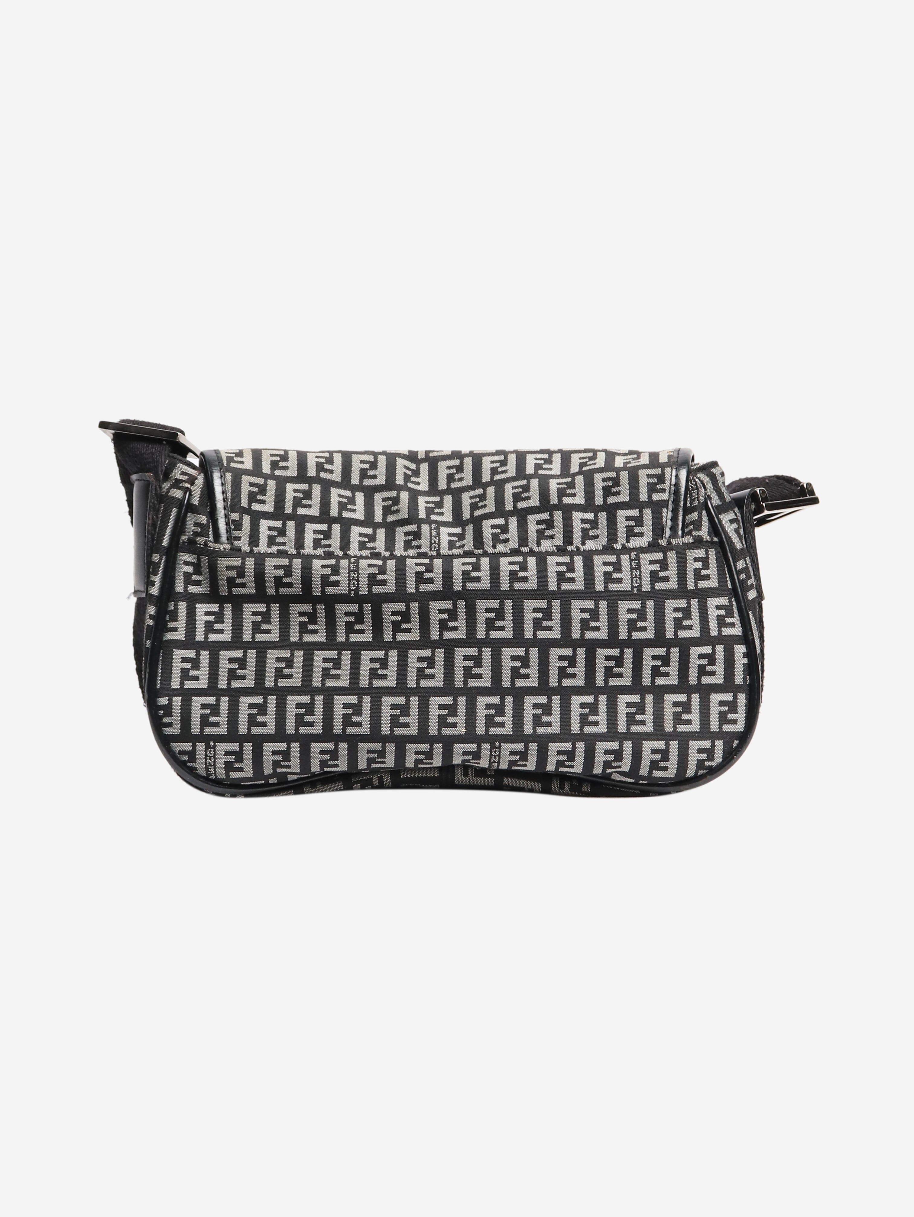 Black and grey Zucchino canvas shoulder bag - Image 3