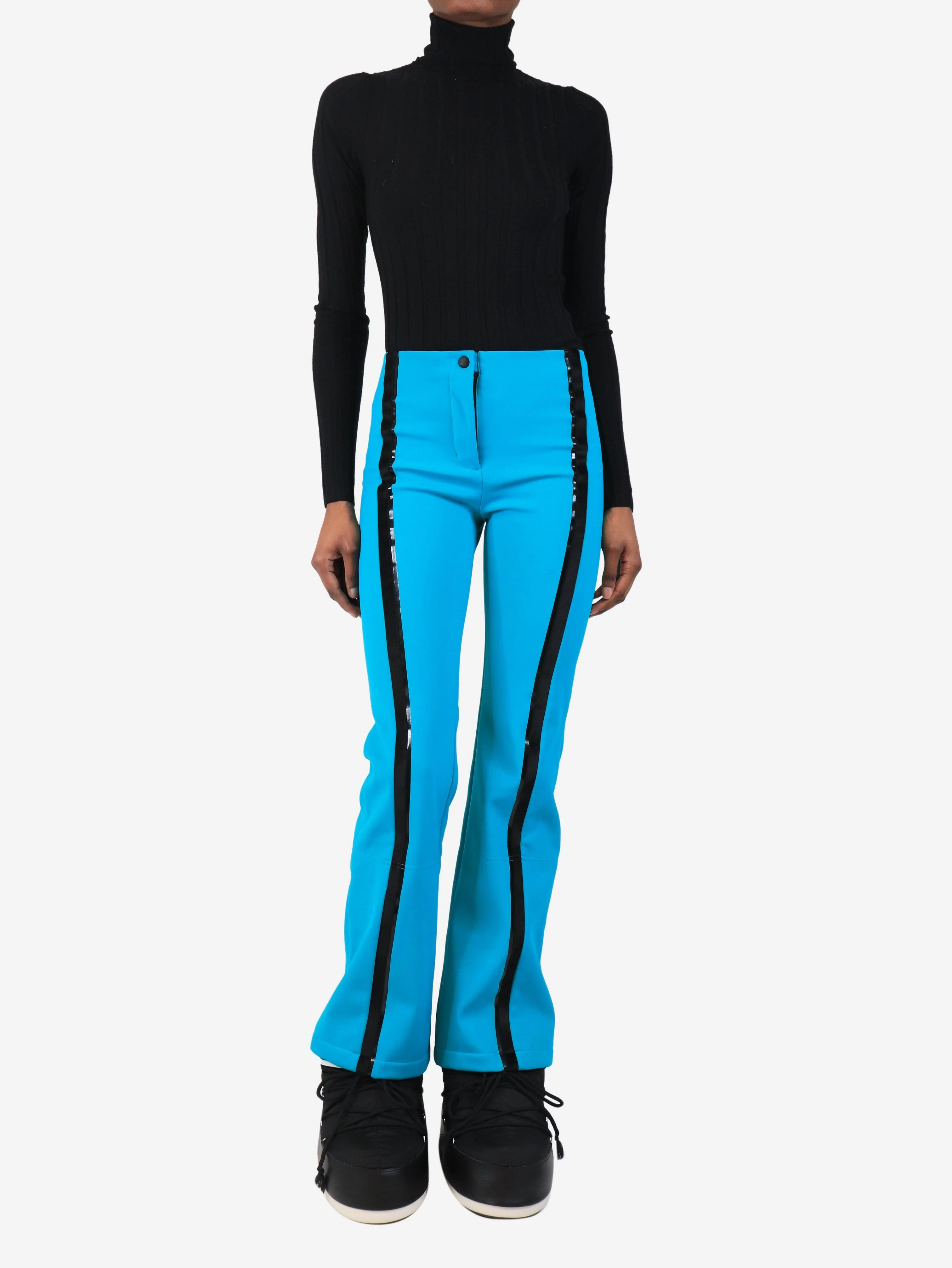 Blue flared ski pants - size UK 4 - Image 2