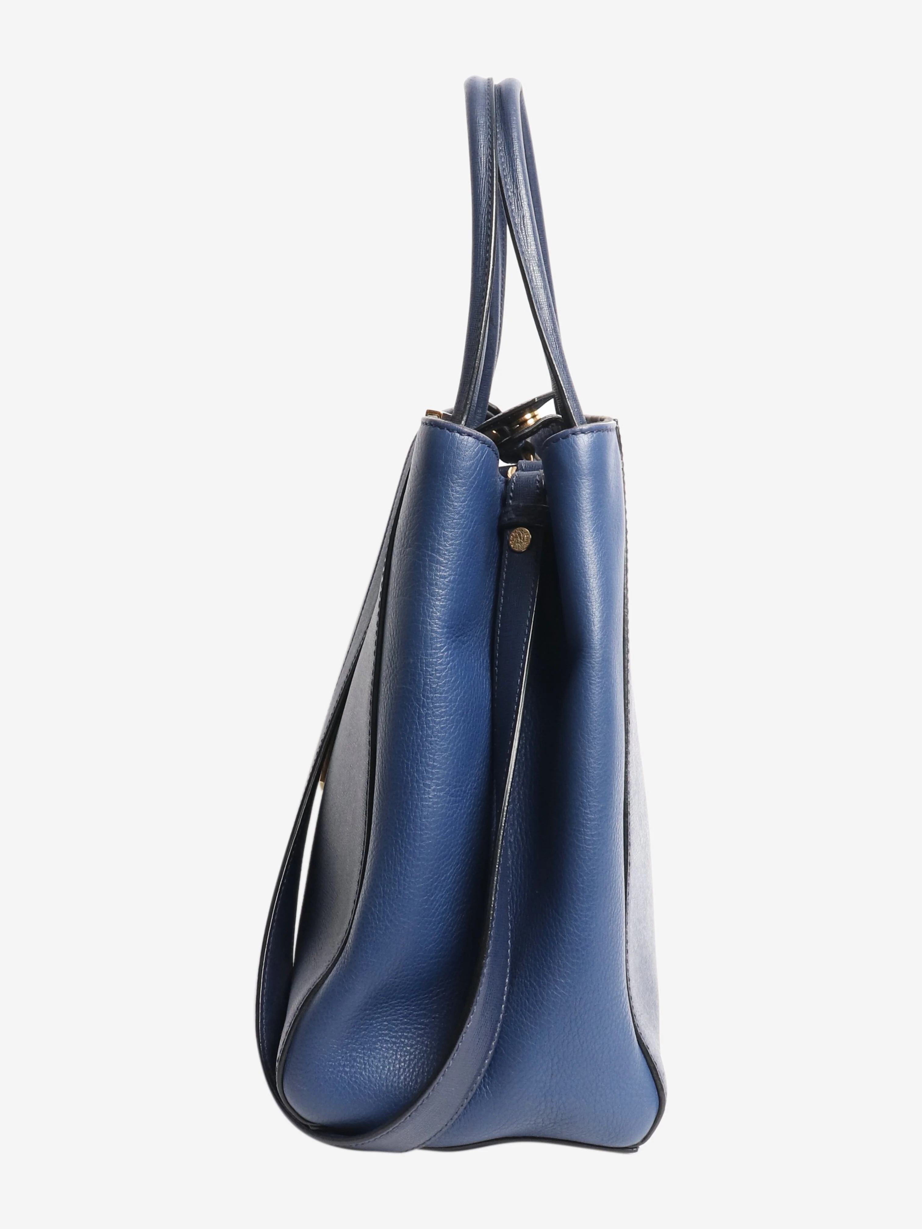 Blue leather 2jours bag - Image 4