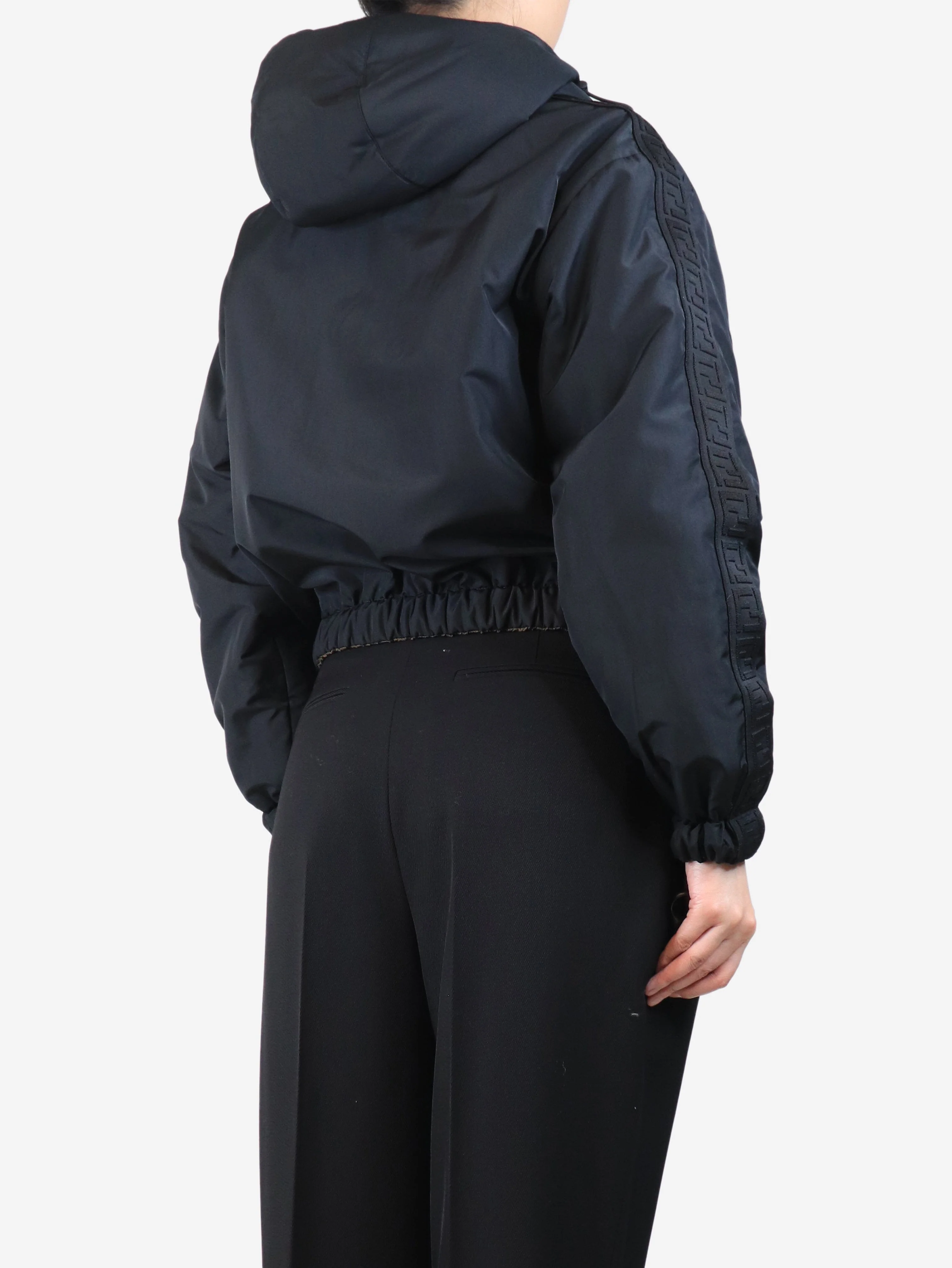 Brown reversible monogram windbreaker jacket - size S - Image 2