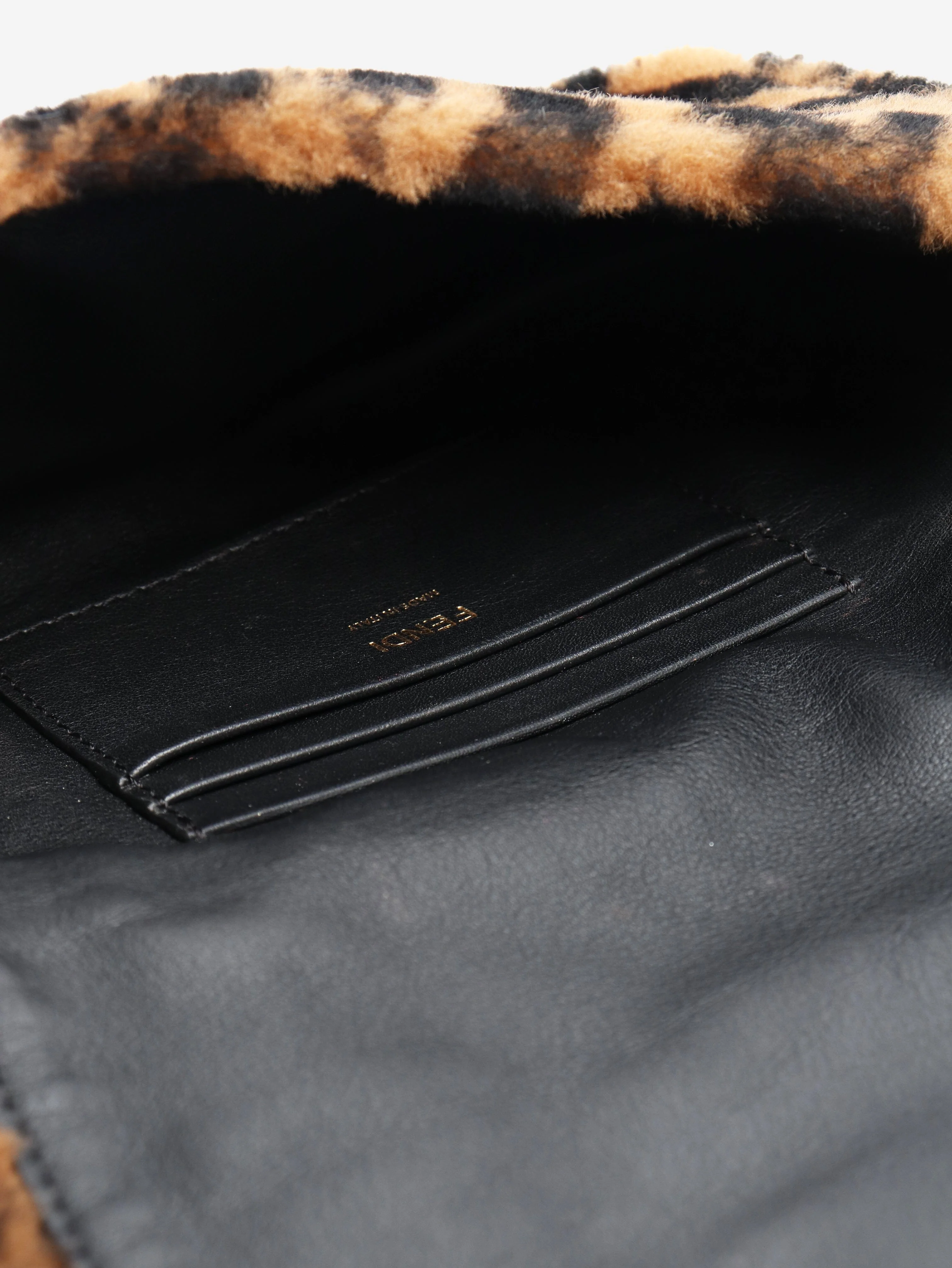 Brown teddy fleece Zucca Baguette bag - Image 7