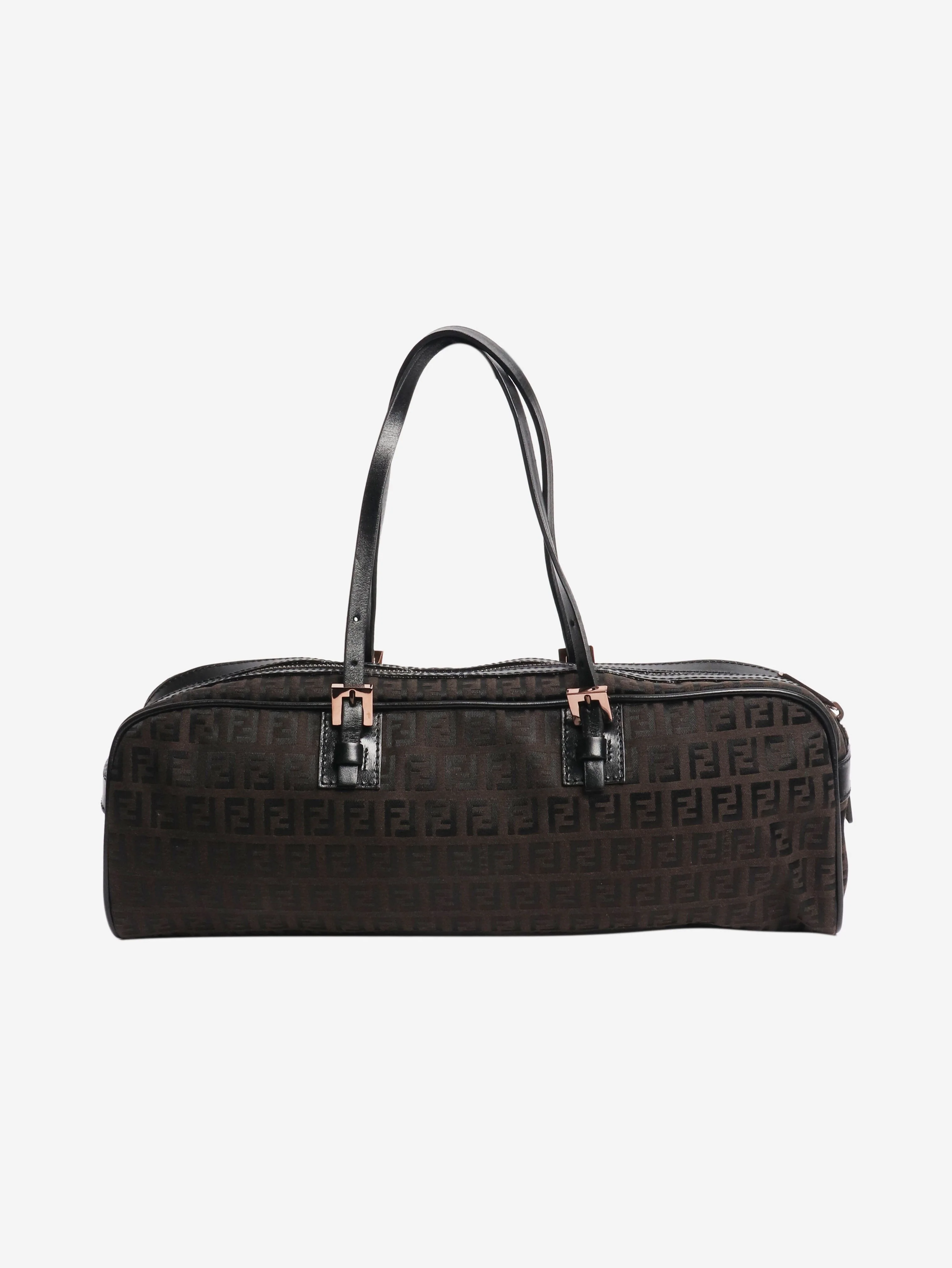 Brown Zucca canvas top handle bag