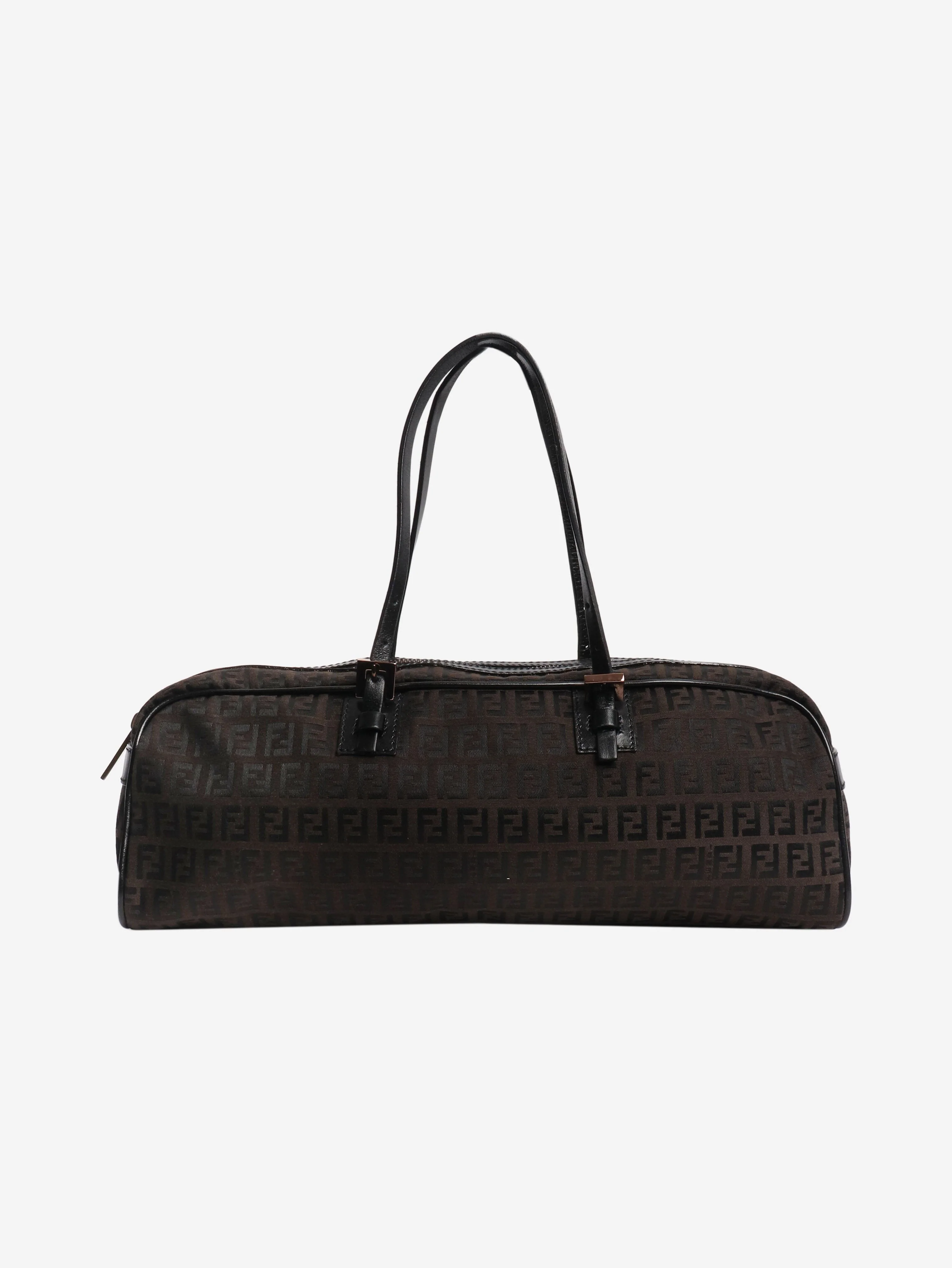 Brown Zucca canvas top handle bag - Image 3