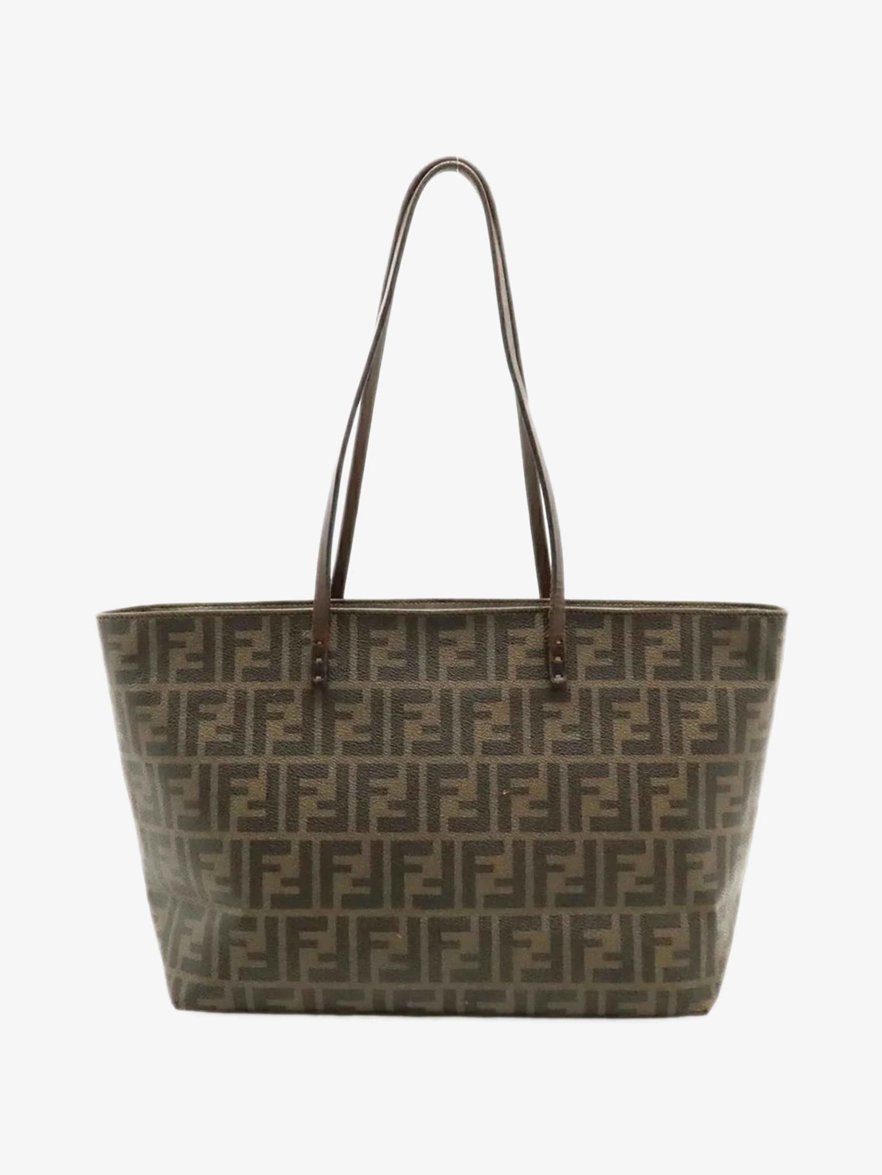 Brown Zucca canvas tote bag